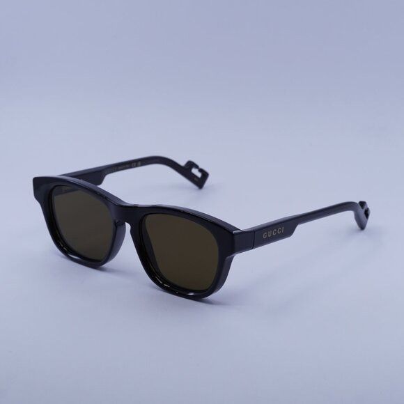 Gucci Gucci GG1238S 001 Sunglasses Black Square Frame, Brown Size ONE SIZE - 10 Thumbnail