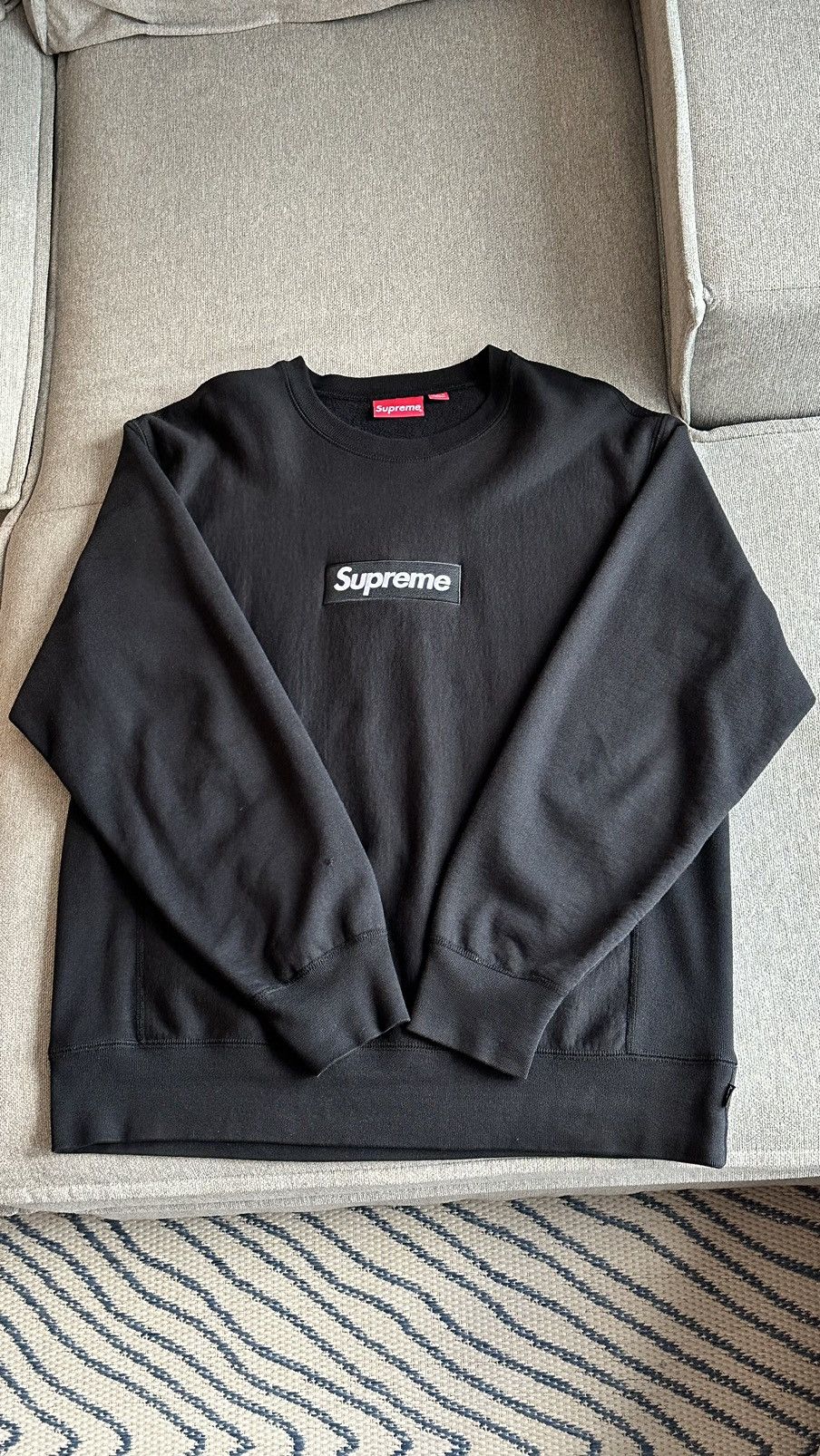 Image of Supreme Fw18 Box Logo Black Size Xl, Men's