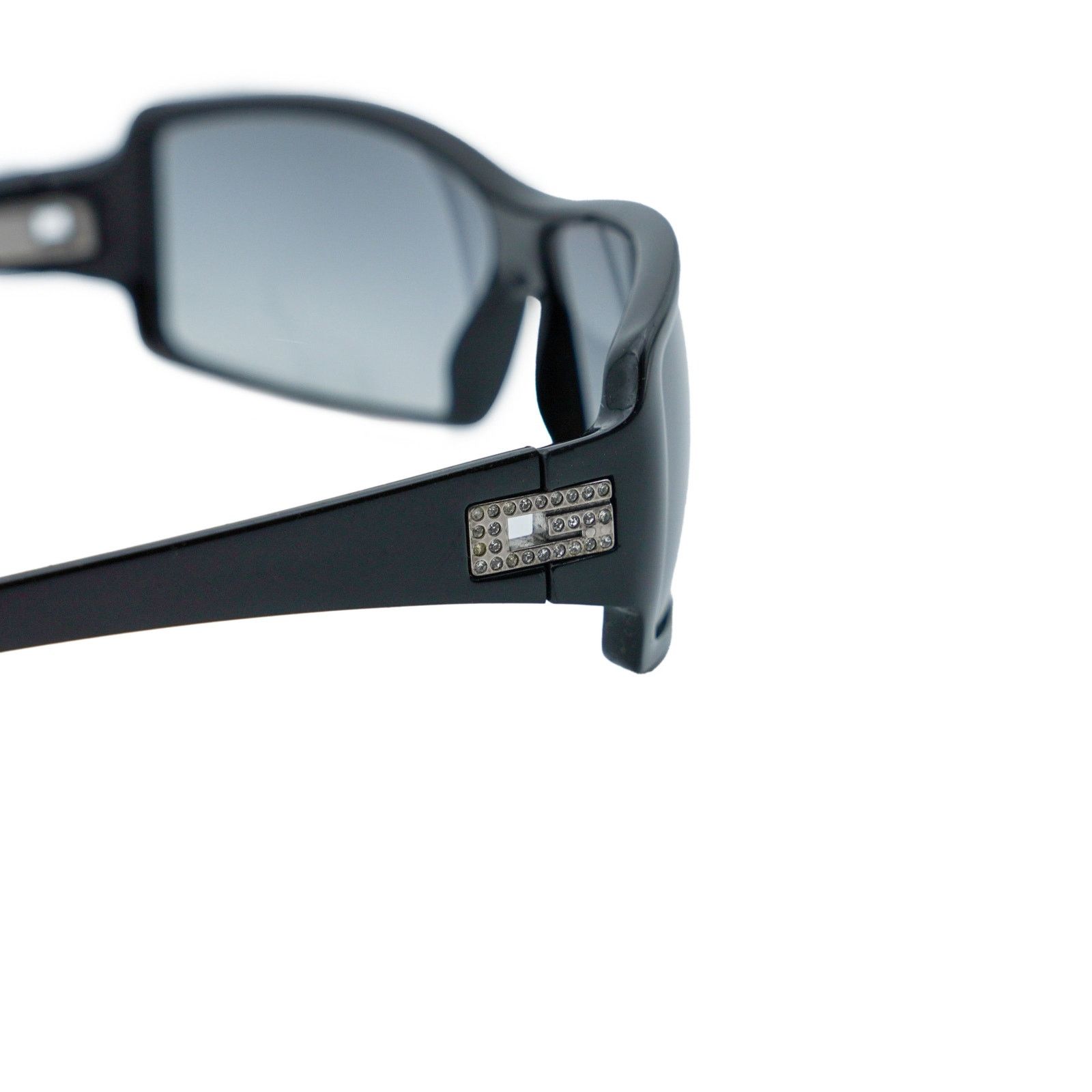 Gucci Vintage Gucci Black Strass GG Logo Rectangular Sunglasses Size ONE SIZE - 5 Thumbnail