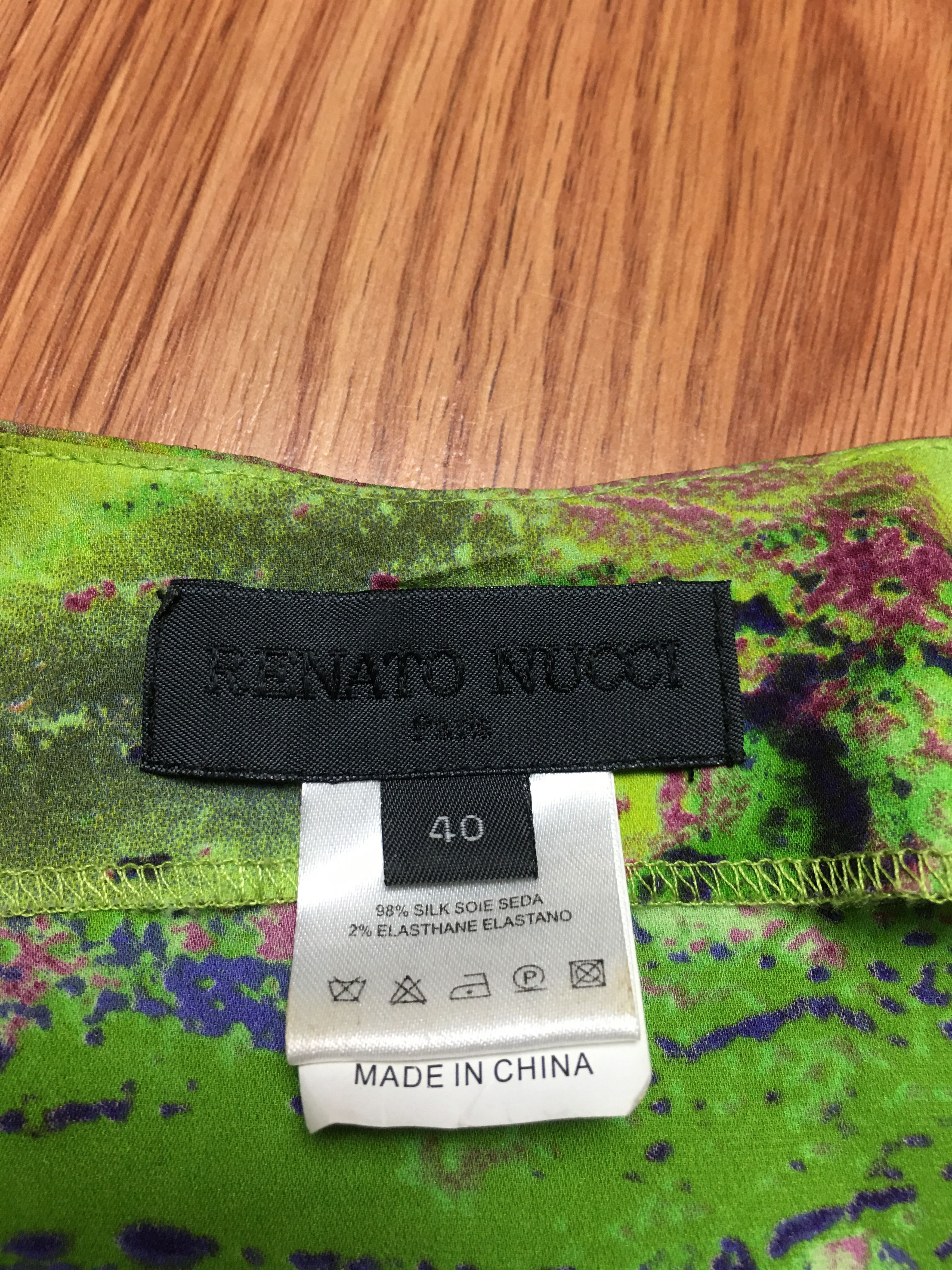 Other Renato Nucci Silk Abstract Print Dress Size EU 40 Size S / US 4 / IT 40 - 8 Thumbnail