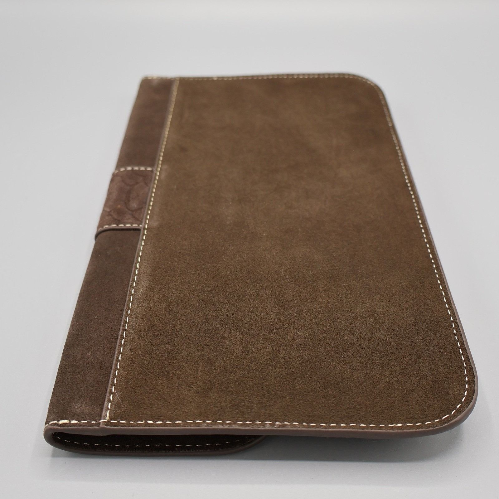 J.McLaughlin J McLaughlin Xena Suede Clutch Chocolate Brown Classic Envel Size ONE SIZE - 7 Thumbnail