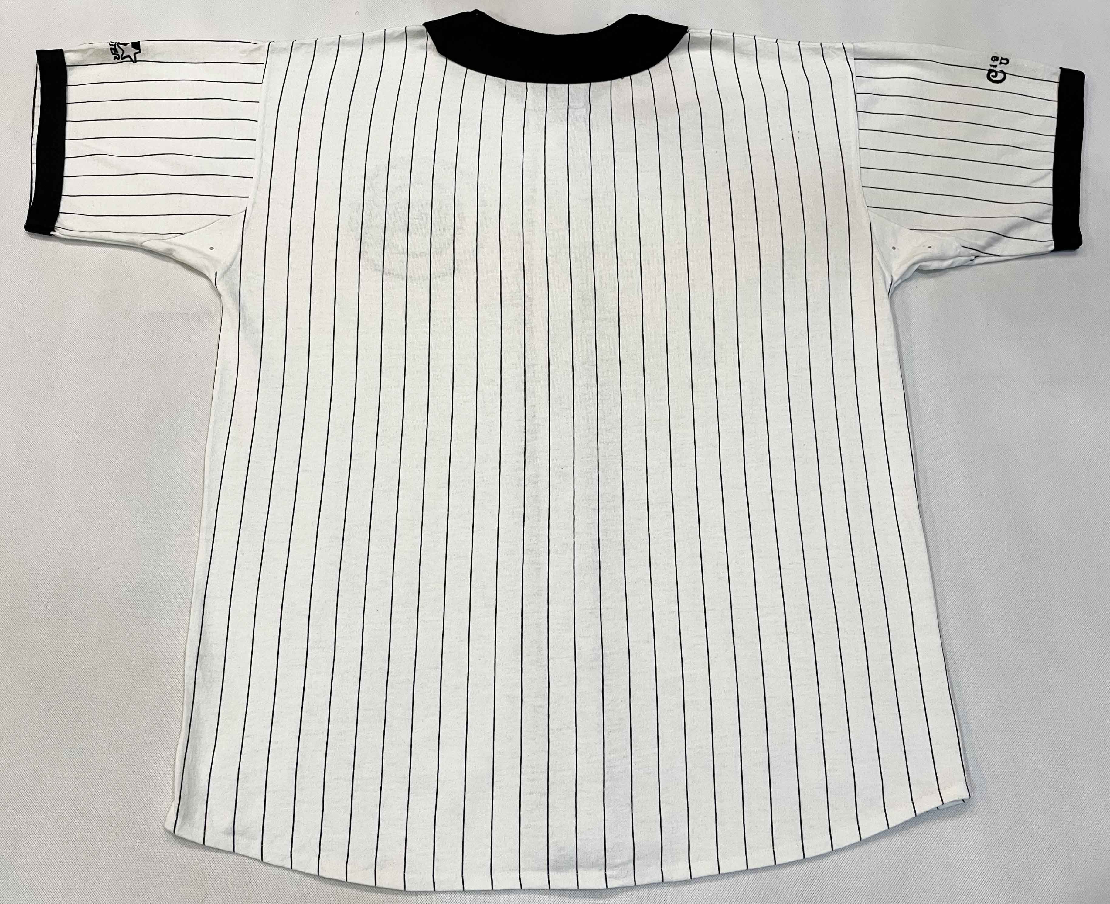 Chicago Cubs Men’s Baseball Starter Jersey popular Pinstripe Vintage Large White MLB