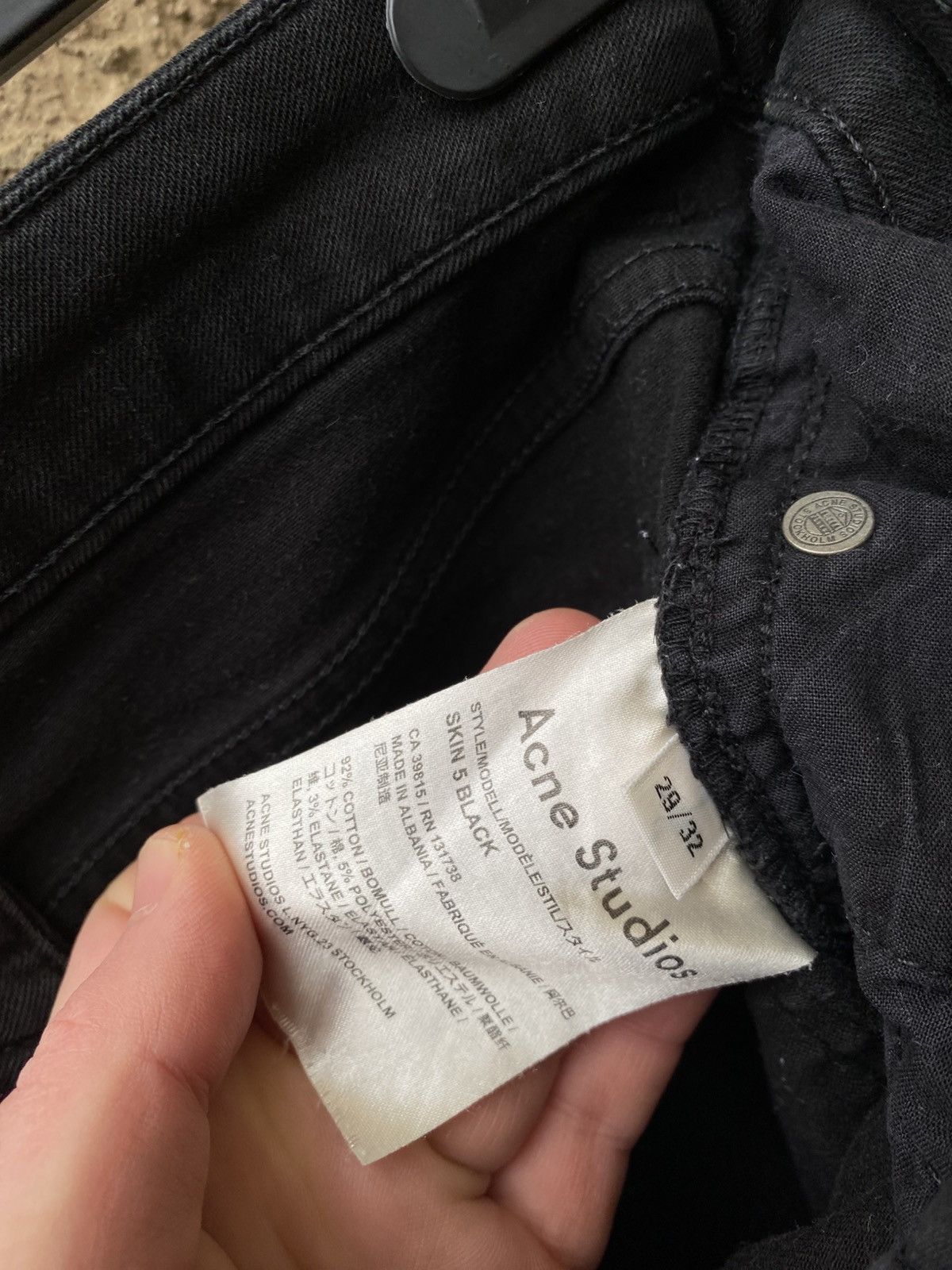Acne Studios Acne Studios Skin 5 Black Skinny Denim Pants 28/32 Women’s Size 28" / US 6 / IT 42 - 9 Thumbnail