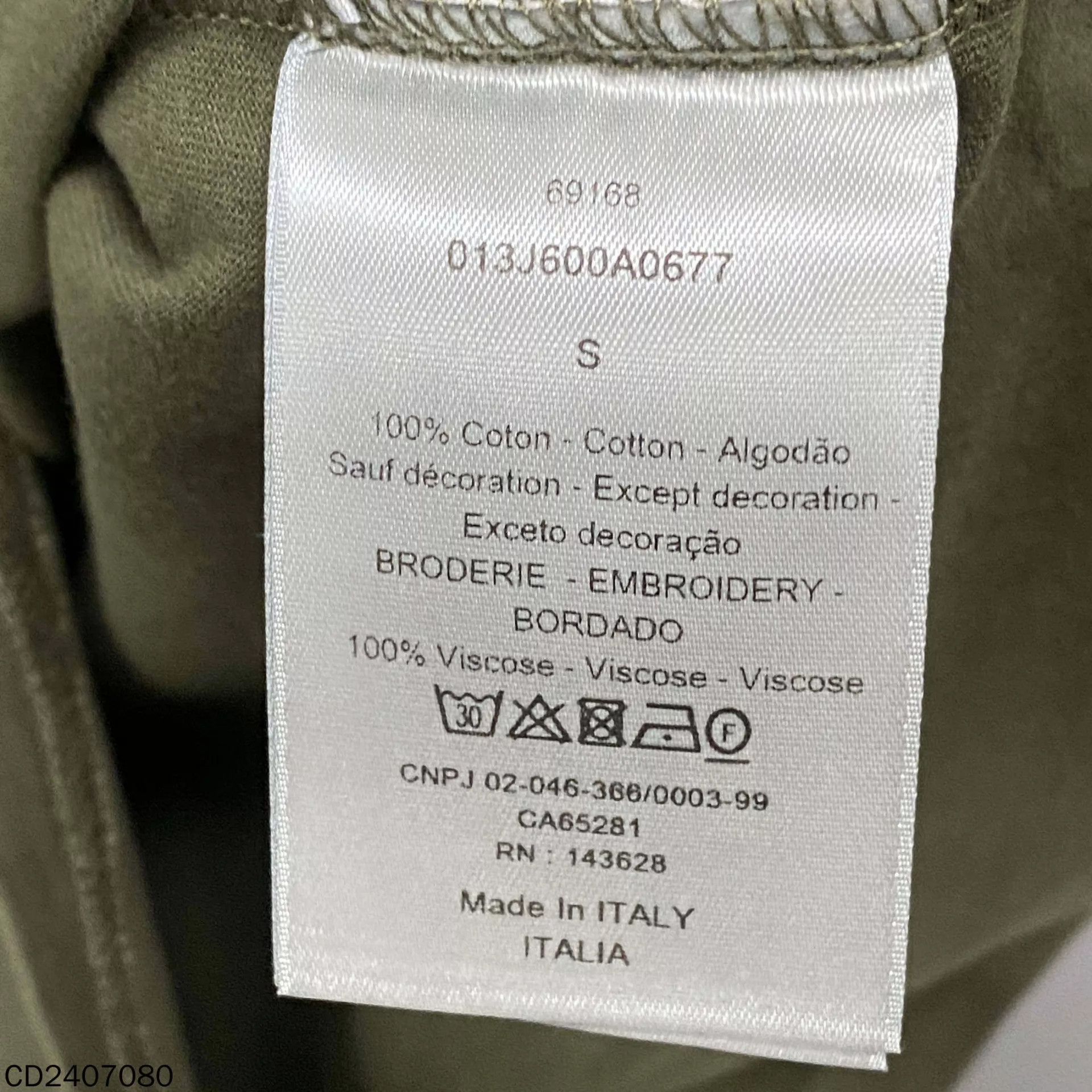 Dior Dior CD Embroidered Logo Short Tee S 95 New Size US S / EU 44-46 / 1 - 4 Thumbnail