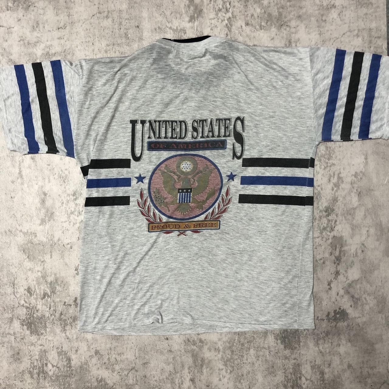 Other Grey and blue USA graphic T-shirt Size US XXL / EU 58 / 5 - 4 Thumbnail