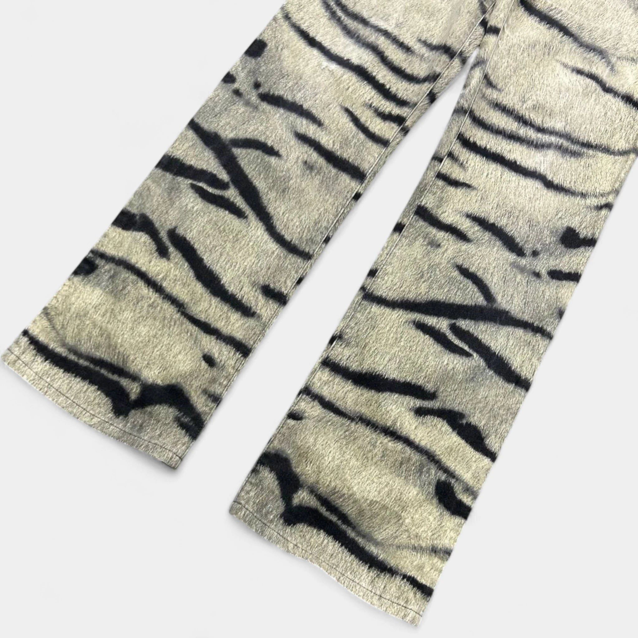 Roberto Cavalli Just Cavalli 2000s Tiger Print Flared Pants Size 27" / US 4 / IT 40 - 3 Thumbnail