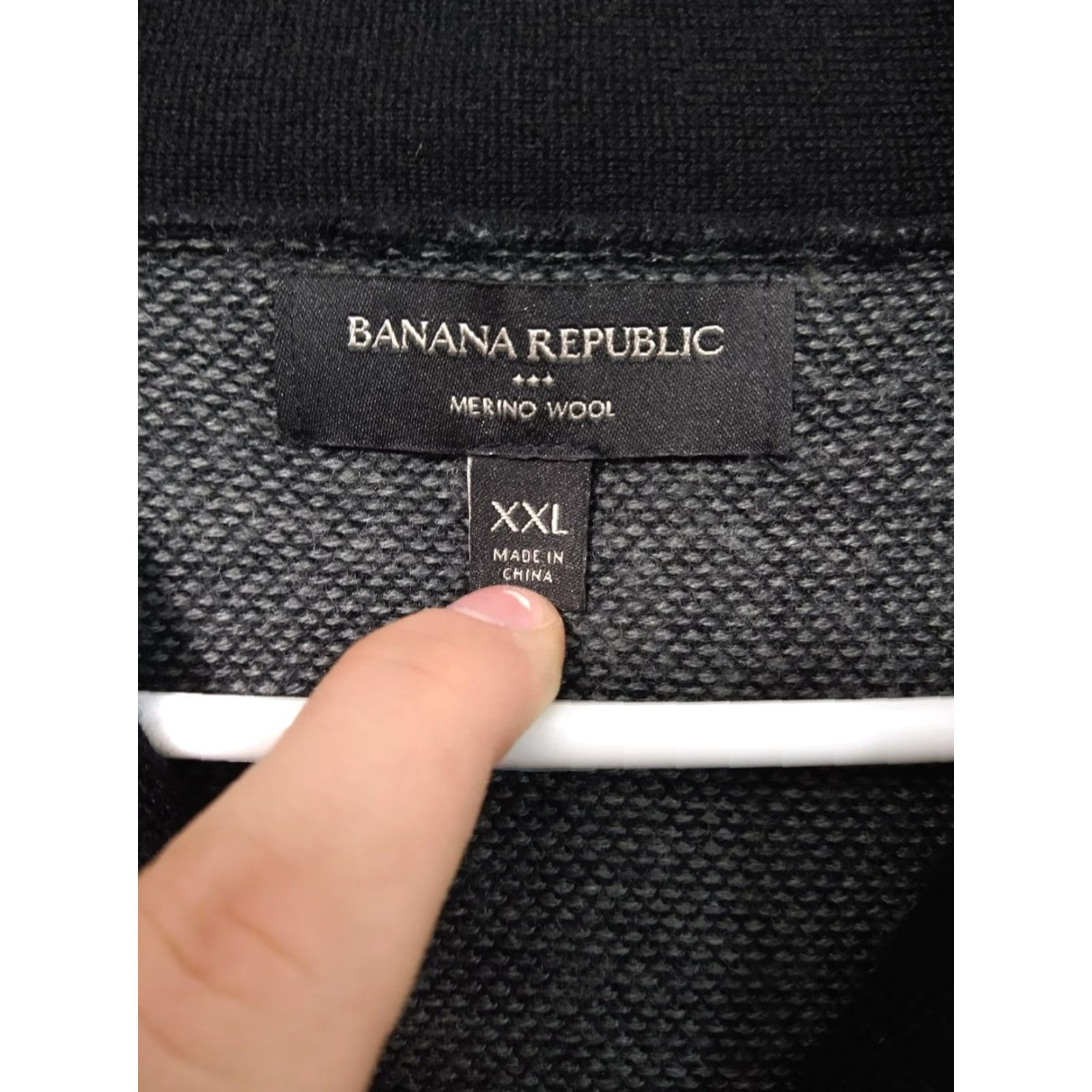 Banana Republic Banana Republic Mens Sweater 2XL Gray Merino Wool Blend Cowl Neck Pullover Size US XXL / EU 58 / 5 - 5 Thumbnail
