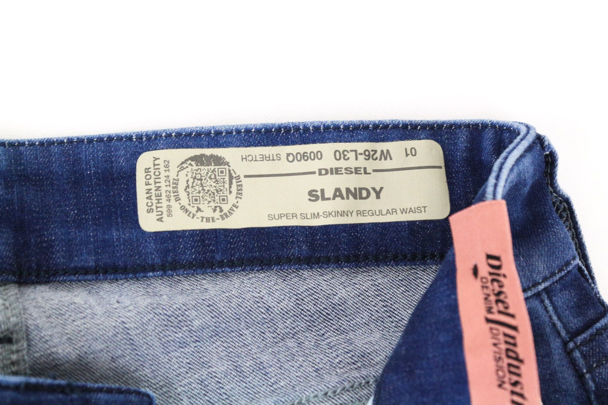 Diesel SLANDY 0090Q W26/L30 Blue Stretch Jeans 70947 Size 26" / US 2 / IT 38 - 7 Thumbnail