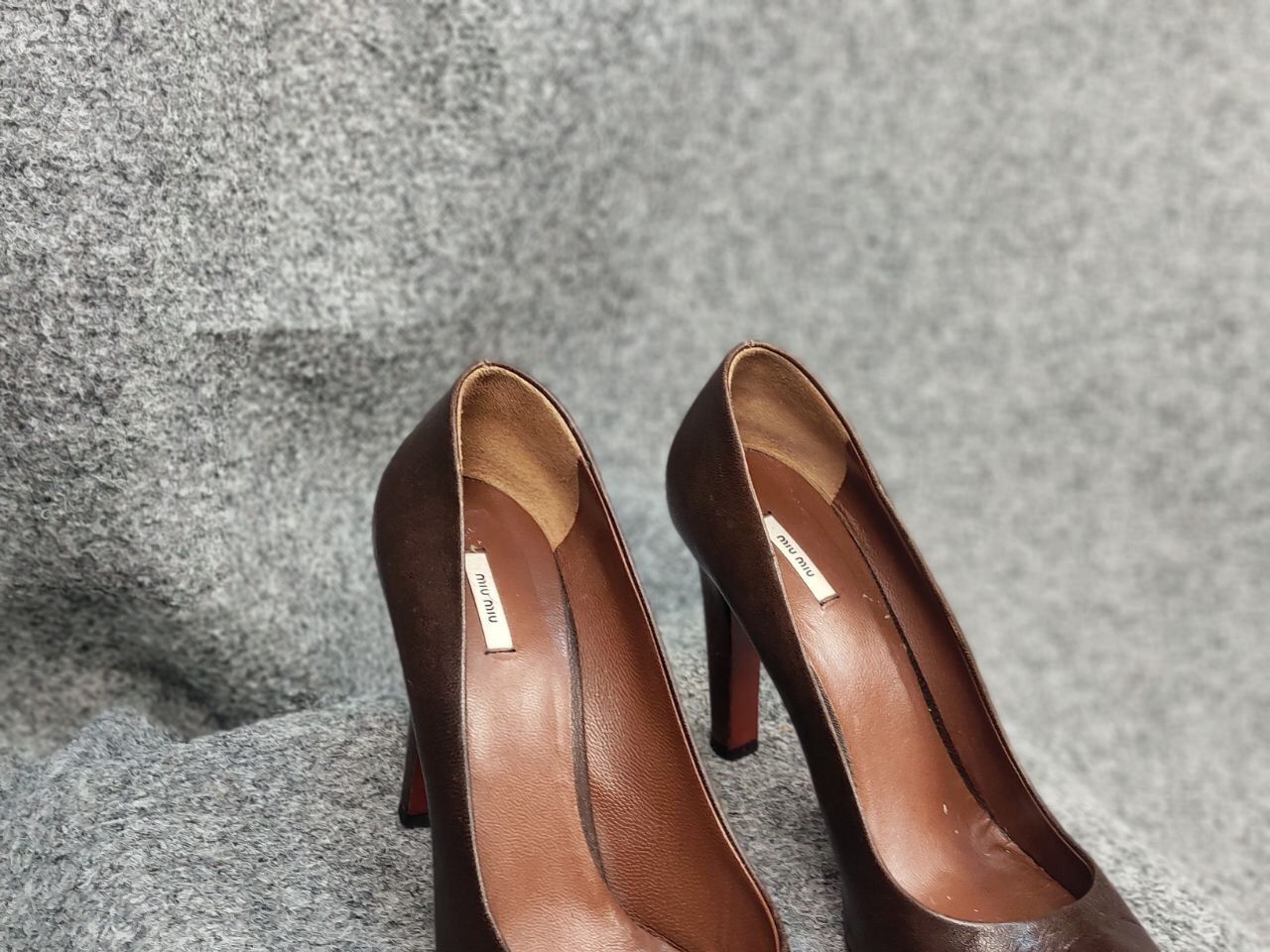 Miu Miu Vintage Luxurious Miu Miu Design Leather Brown Retro Heels Size US 9 / IT 39 - 7 Thumbnail