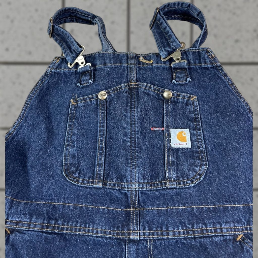 Carhartt Carhartt Women’s Work Bib Overalls Carpenter 20x30 Blue Denim WR007 HDK Size 42" / US 20 - 1 Thumbnail
