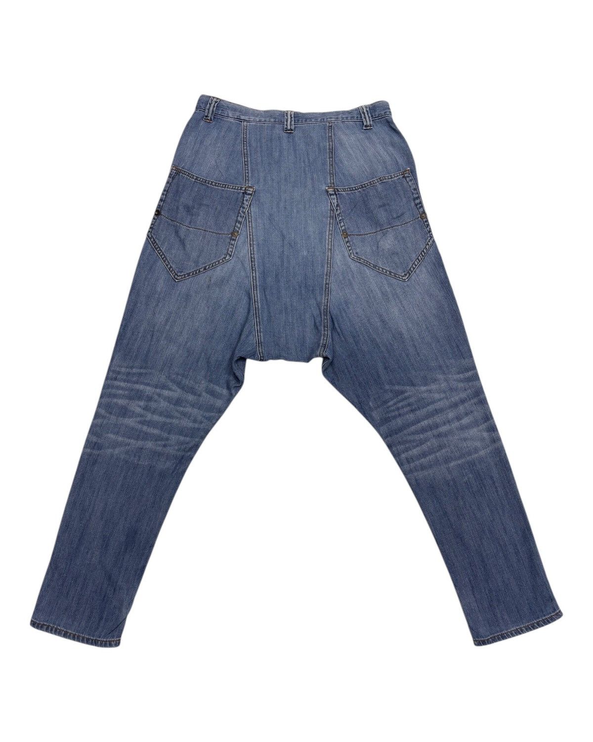 Frapbois × Issey Miyake × Vintage ISSEY MIYAKE DROP CROTCH FRAPBOIS DENIM PANTS Size US 32 / EU 48 - 6 Thumbnail