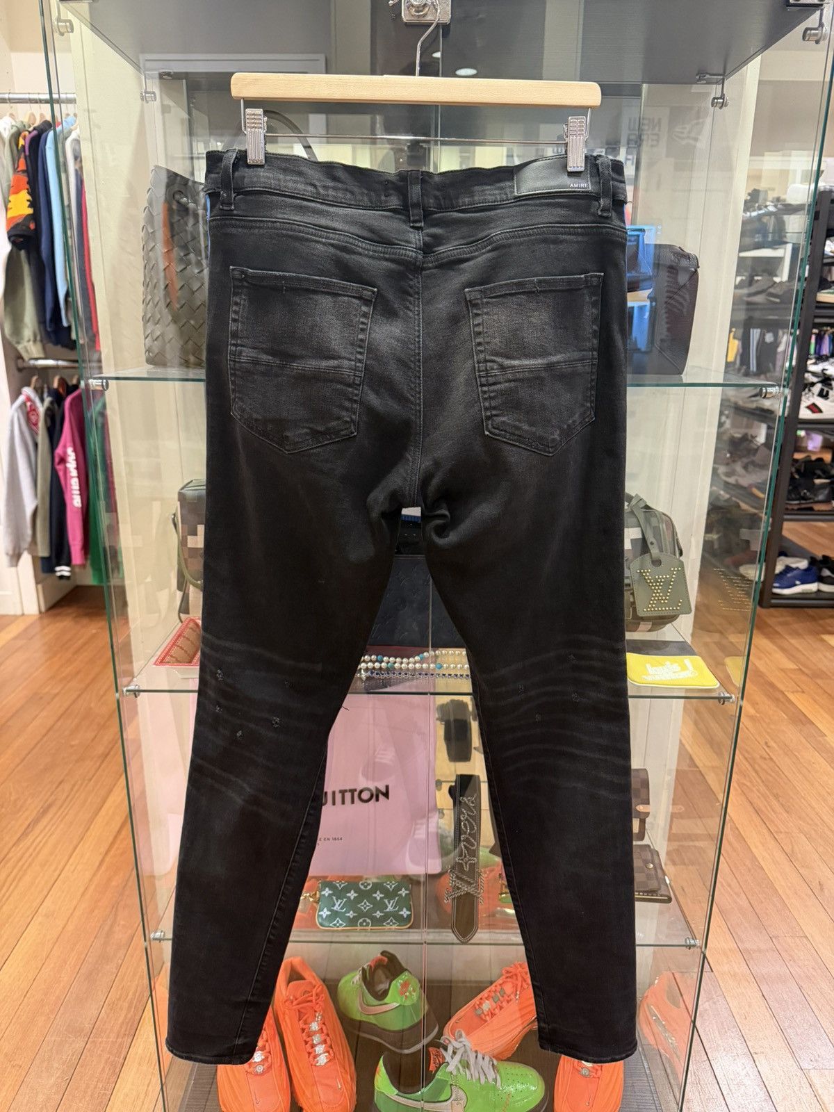 Amiri Amiri Black Track Denim Jeans - Blue Stripe Size US 36 / EU 52 - 2 Thumbnail