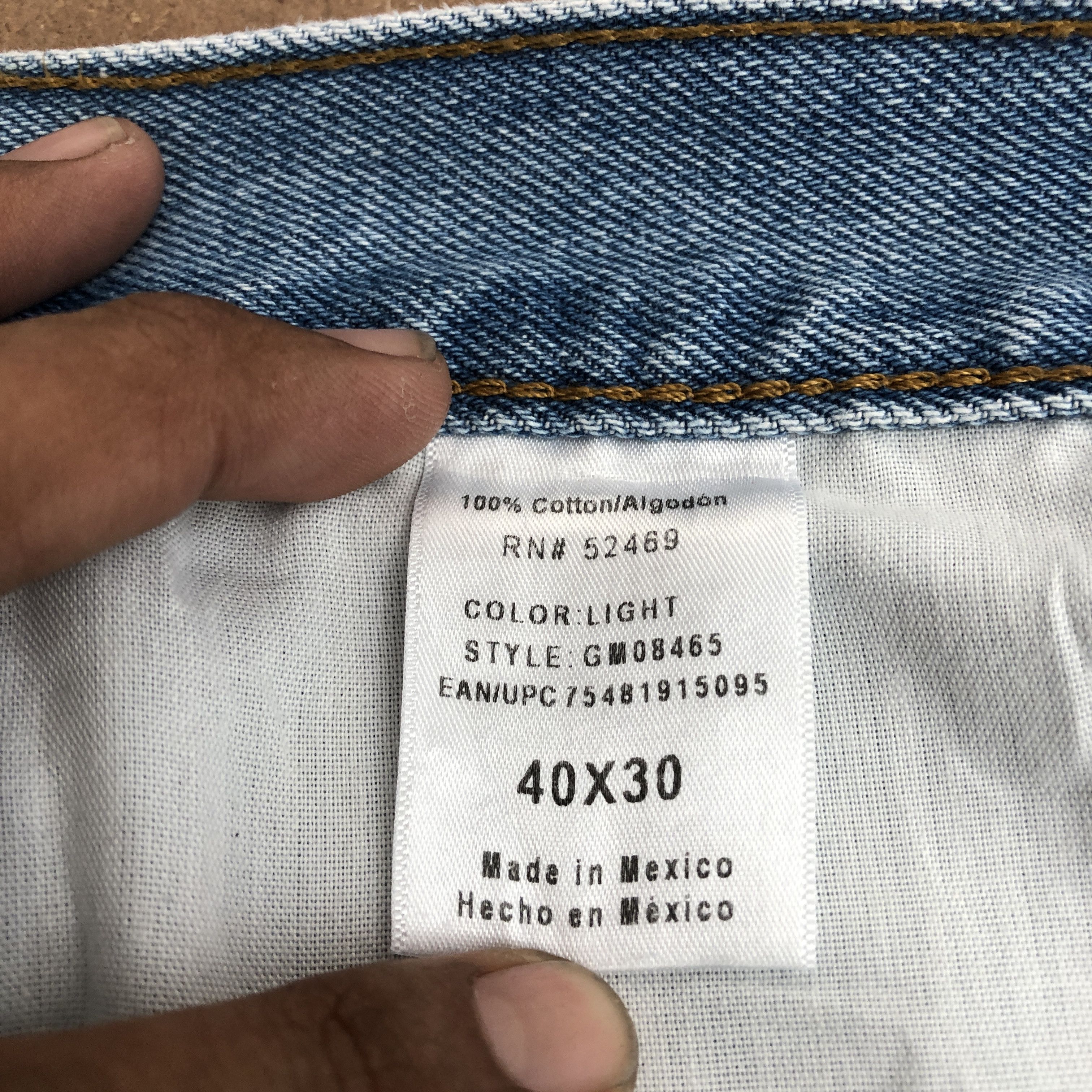 Japanese Brand Vintage 90s George Light Wash Jeans Sun Faded Denim Size US 40 / EU 56 - 6 Thumbnail