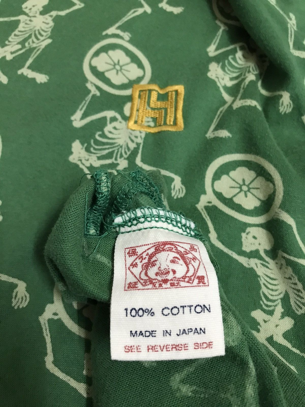 Evisu Rare Evisu Hidehiko Yamane Skull Printed Polo Shirt Size US L / EU 52-54 / 3 - 9 Thumbnail