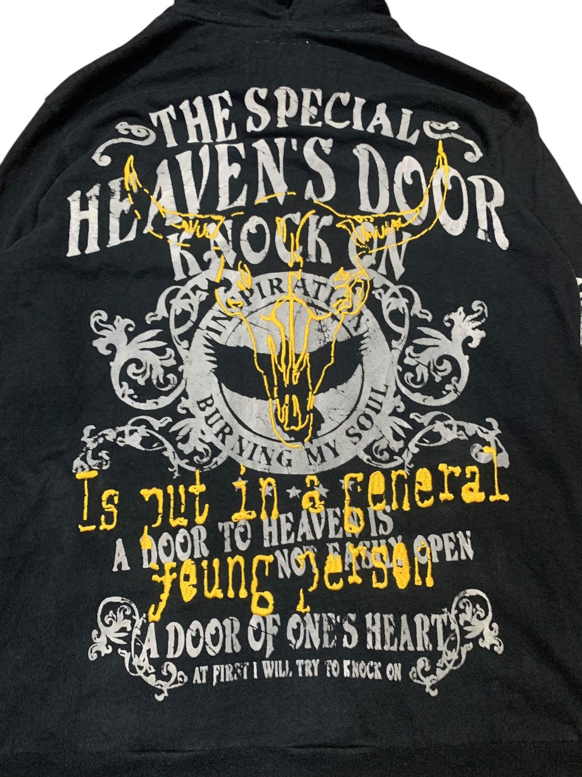 20471120 2000s LastSurvivor FREEDOM indian skull poem fur punk hoodie Size US M / EU 48-50 / 2 - 9 Thumbnail