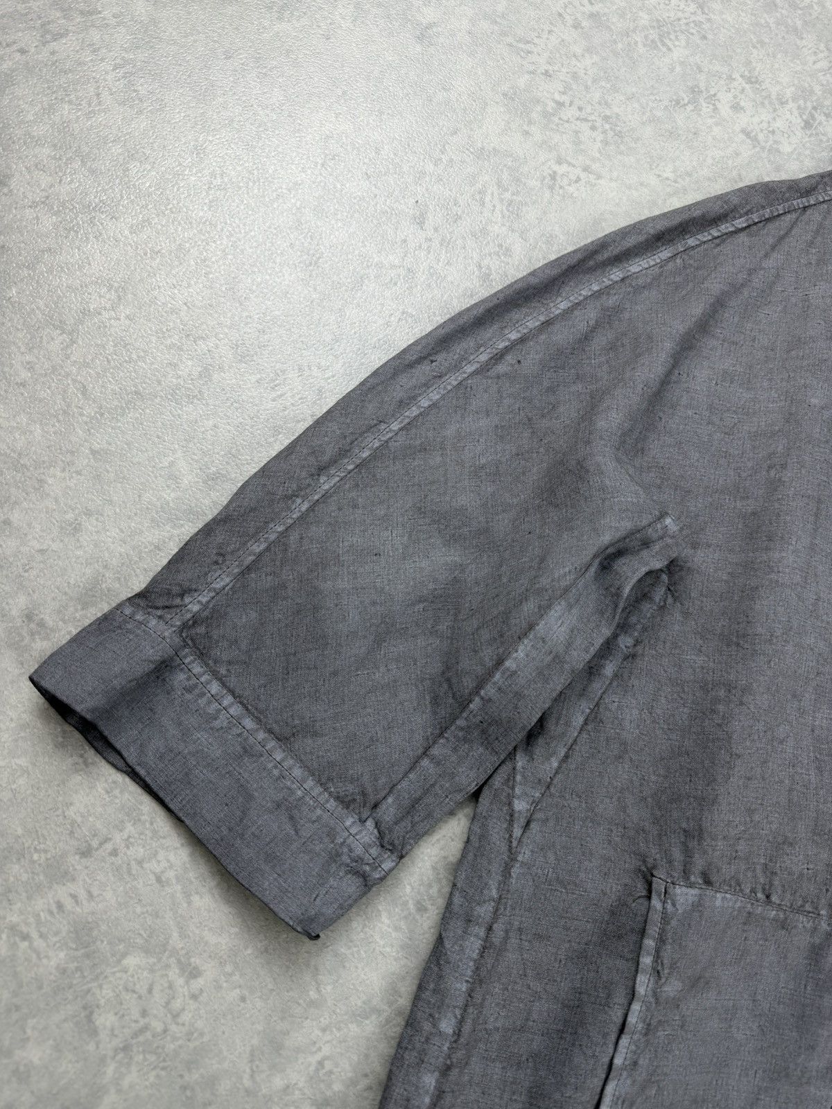 OSKA OSKA Gray Linen Shirt 3/4 Sleeve Relaxed Fit Size 3 Size L / US 10 / IT 46 - 6 Thumbnail