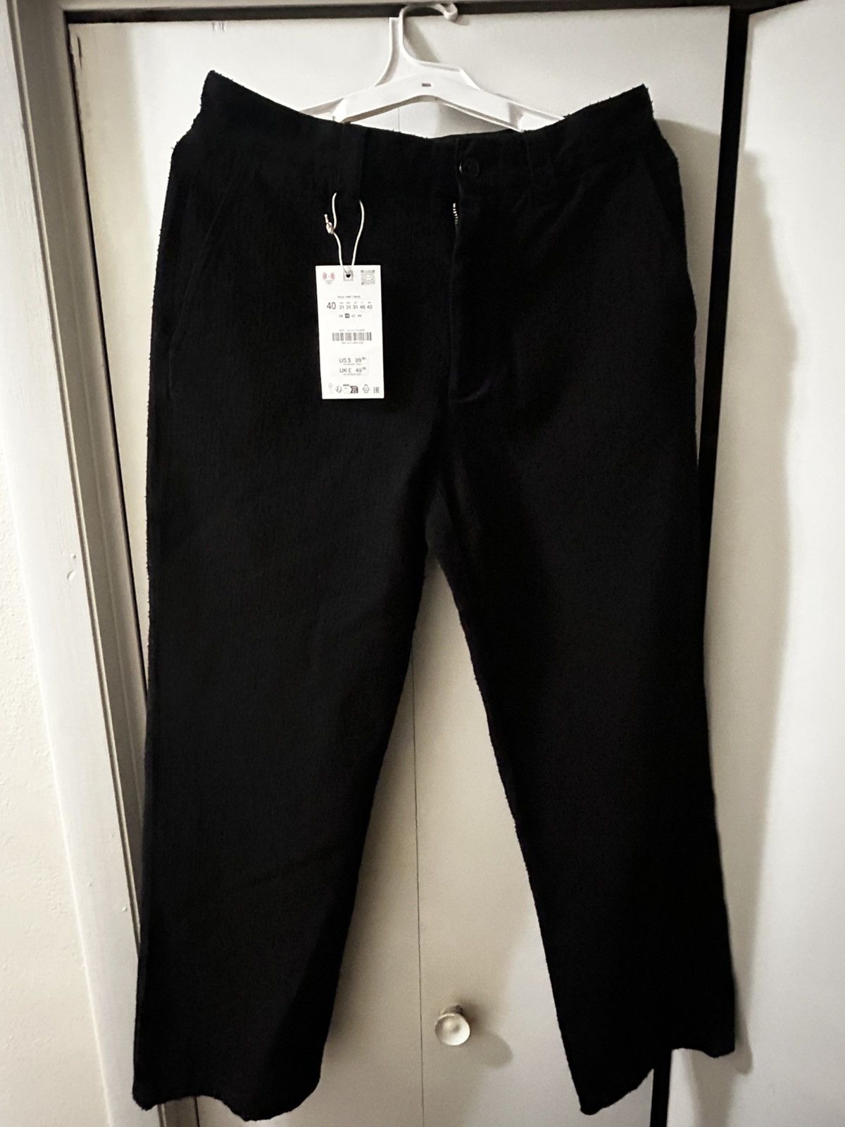 Zara Textured Straight Fit Pants Size US 31 - 7 Thumbnail
