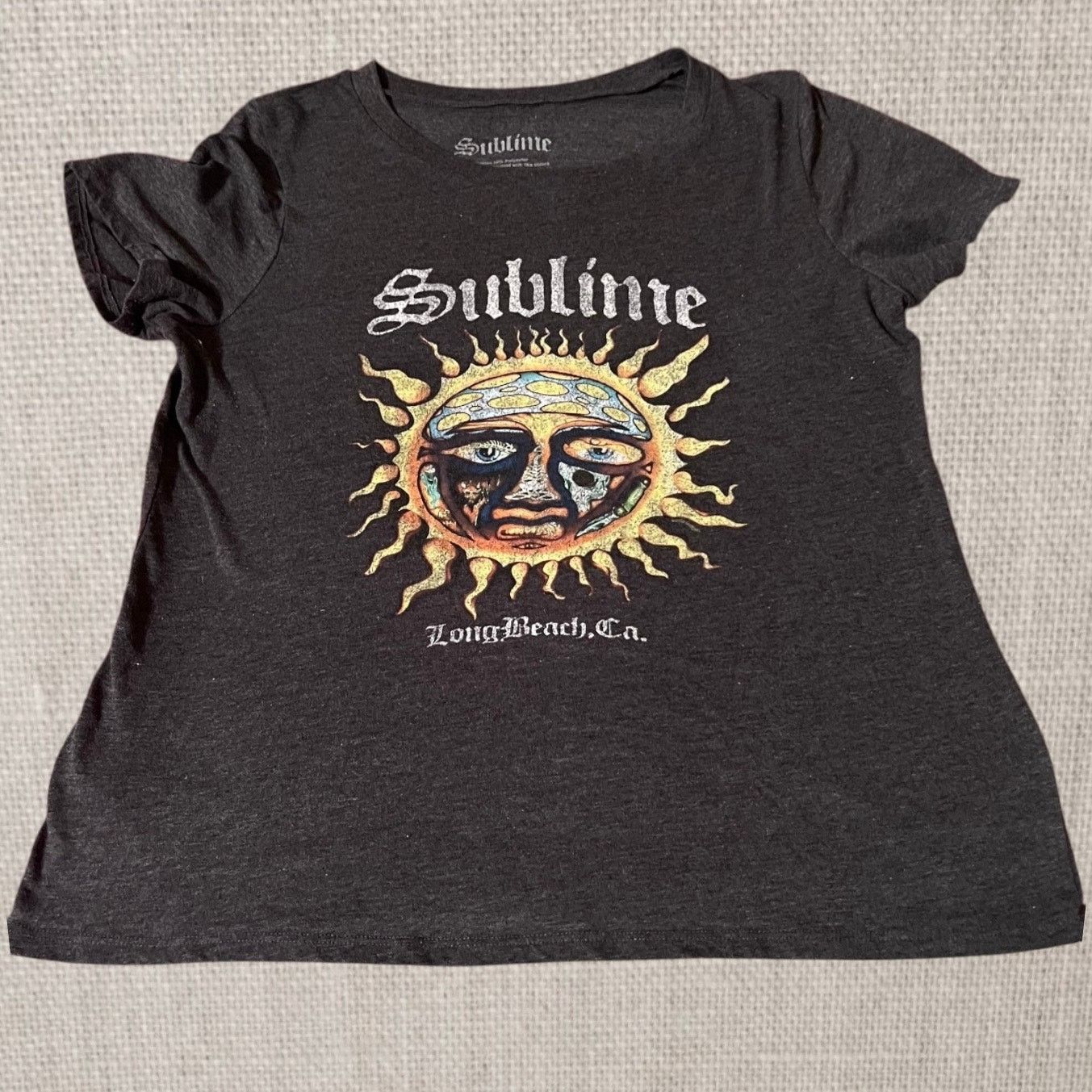 Sublime Sublime Long Beach CA Women’s Gray Short Sleeve T-Shirt LG Size L / US 10 / IT 46 - 1 Thumbnail