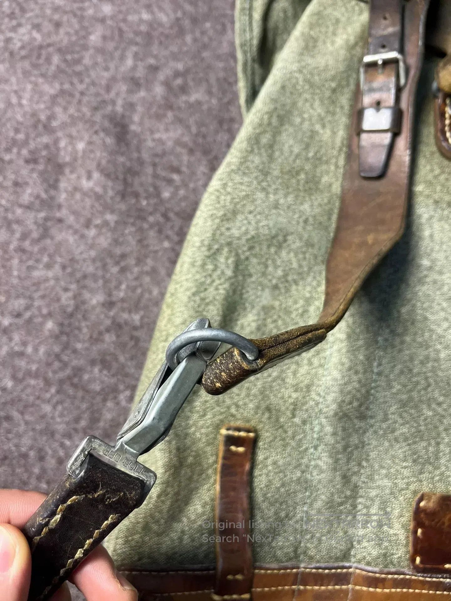 Vintage Swiss 1952 Military Pepper Salt Backpack. Size ONE SIZE - 6 Thumbnail