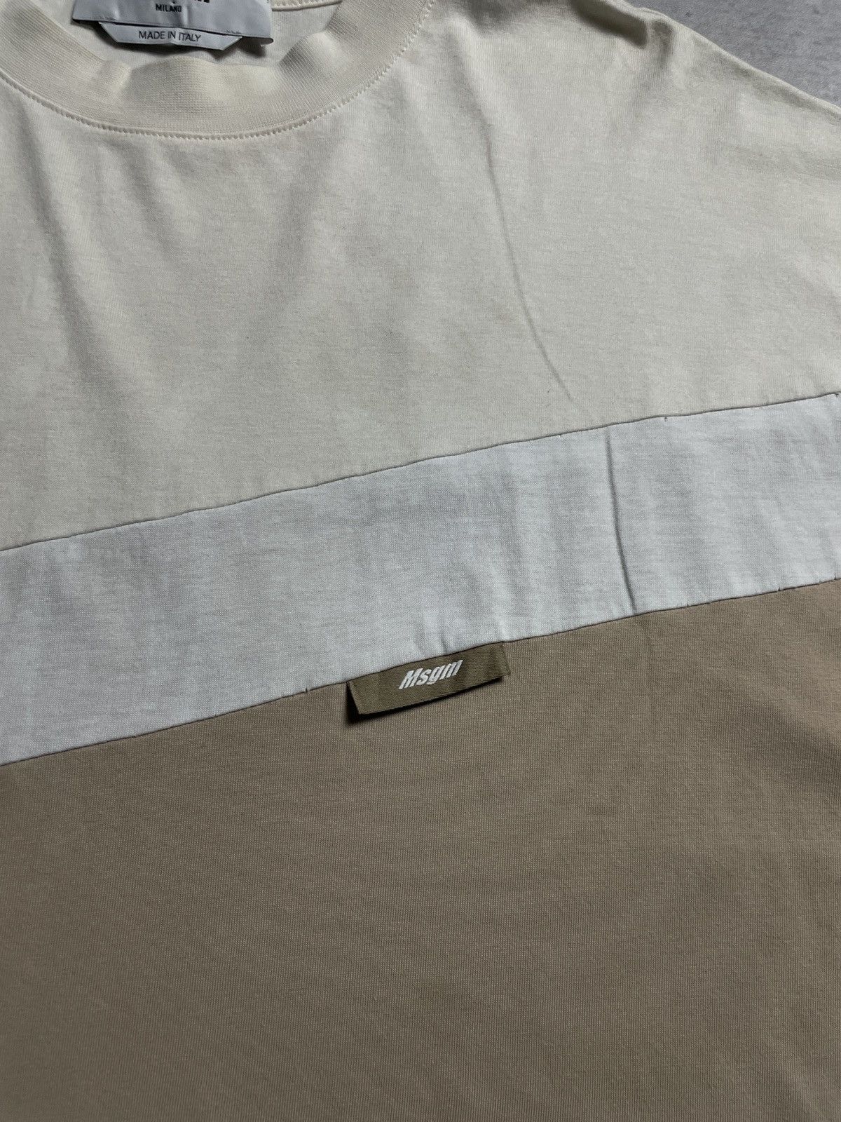 MSGM MSGM Milano Two Tone Tshirt Size US XL / EU 56 / 4 - 6 Thumbnail