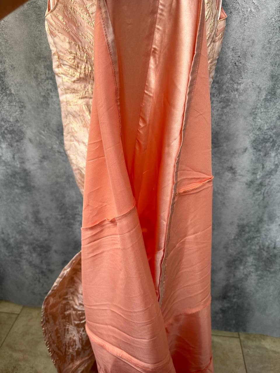 Designer Alberto Makali Mermaid Style Gown Metallic Embroidered Dress Size M / US 6-8 / IT 42-44 - 7 Thumbnail
