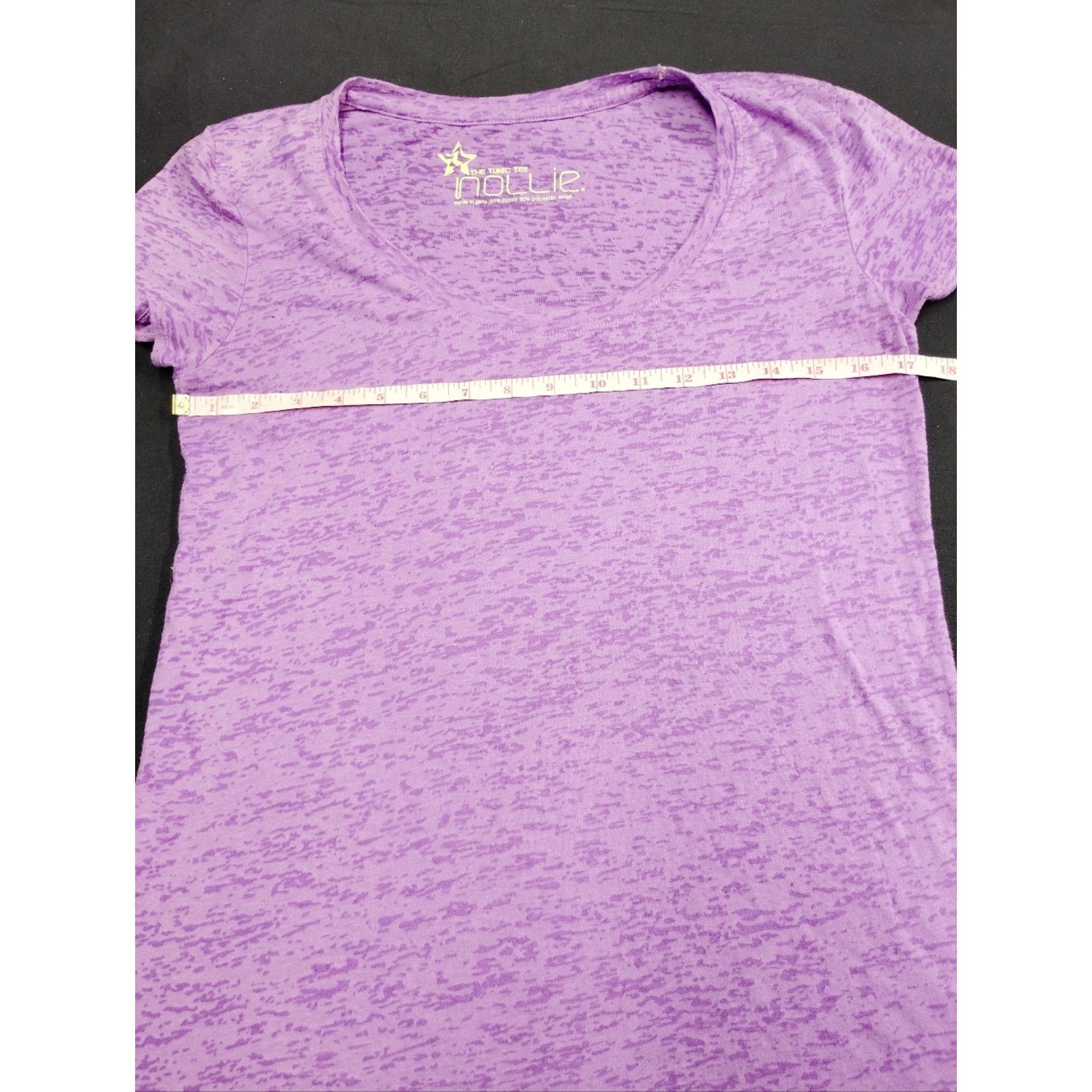 NOLLEY'S Nollie Lavender Heather Burnout Scoop Neck Short Sleeve Tee Size S / US 4 / IT 40 - 3 Thumbnail