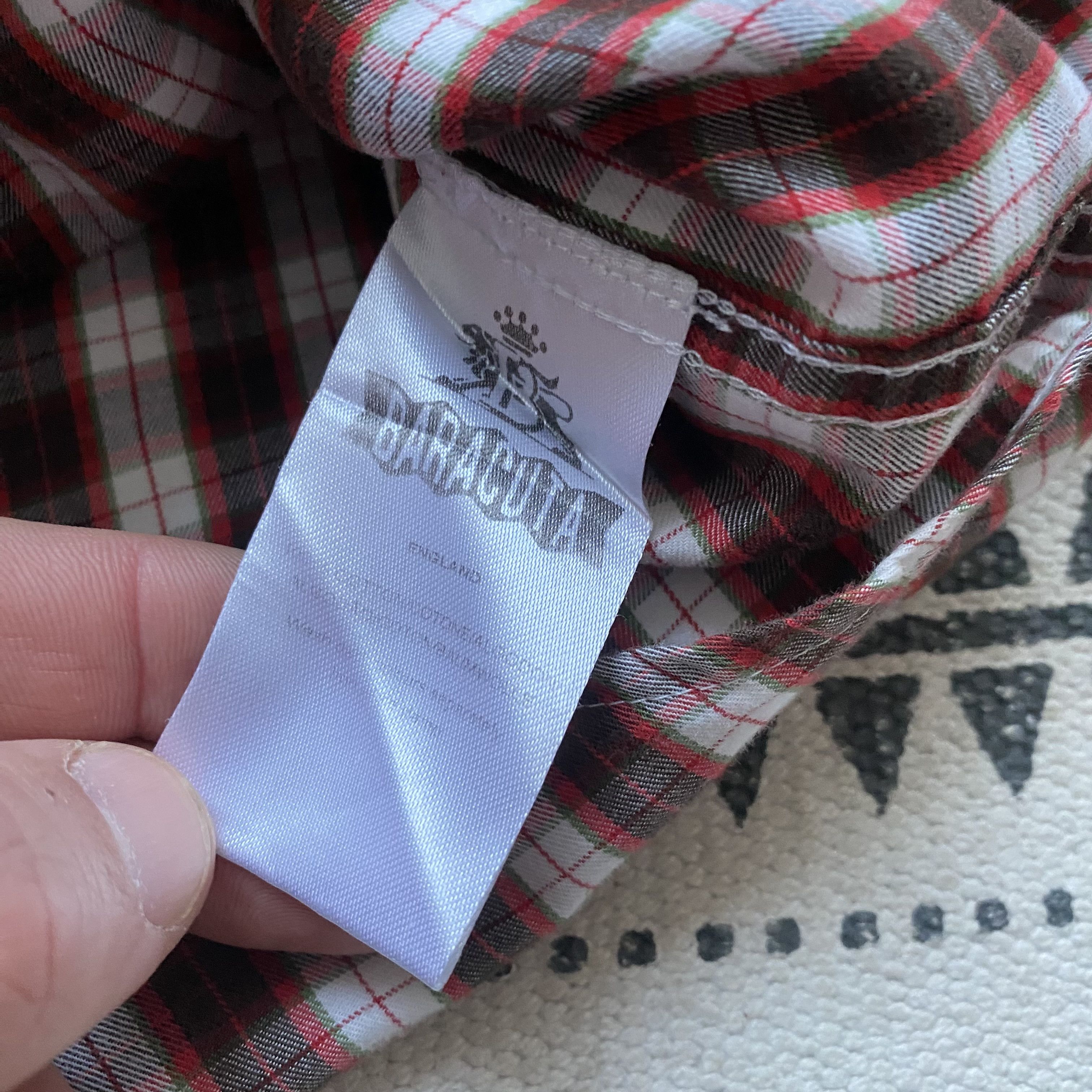Baracuta 👔 Vintage luxury Batacuta Shirt checked Size US XL / EU 56 / 4 - 9 Thumbnail