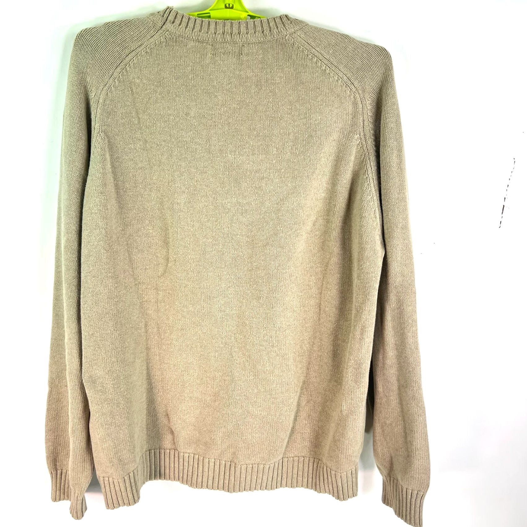 Lands' End VINTAGE Lands' End V Neck Pullover Sweater Mens XLT Beige US Made Knit Cotton Long Sleeve Size US XL / EU 56 / 4 - 5 Thumbnail