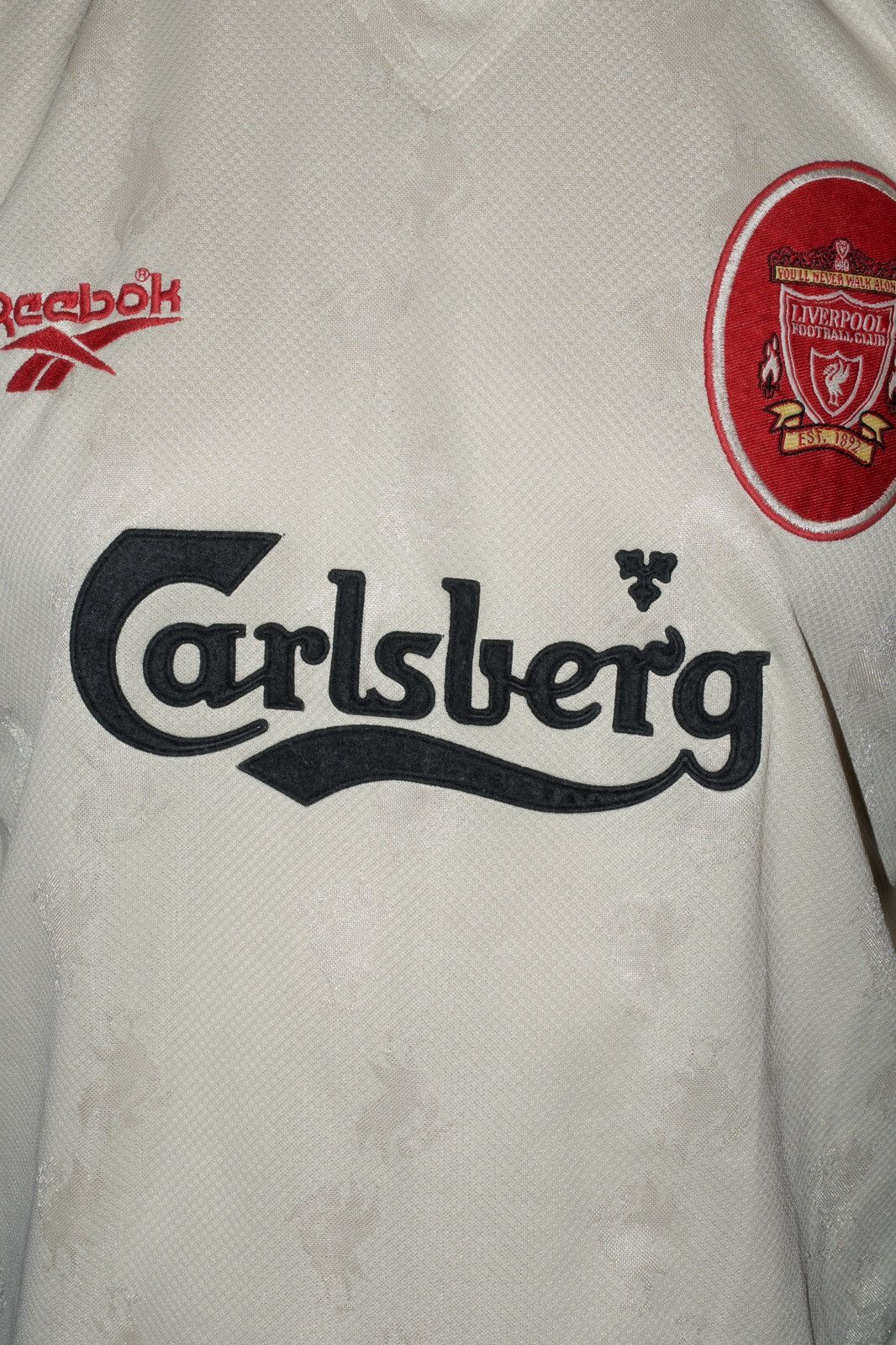 Vintage Reebok Liverpool Carlsberg T-shirt, size L.