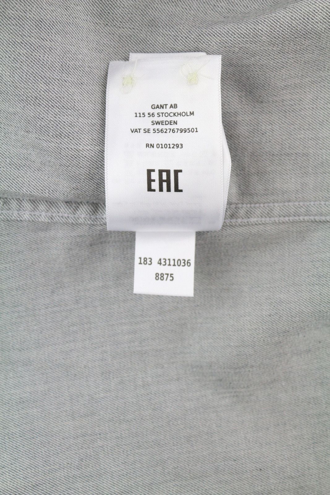 Gant TP MELANGE FLANNEL EU38 Grey Button-Up Shirt 85123 Size M / US 6-8 / IT 42-44 - 6 Thumbnail