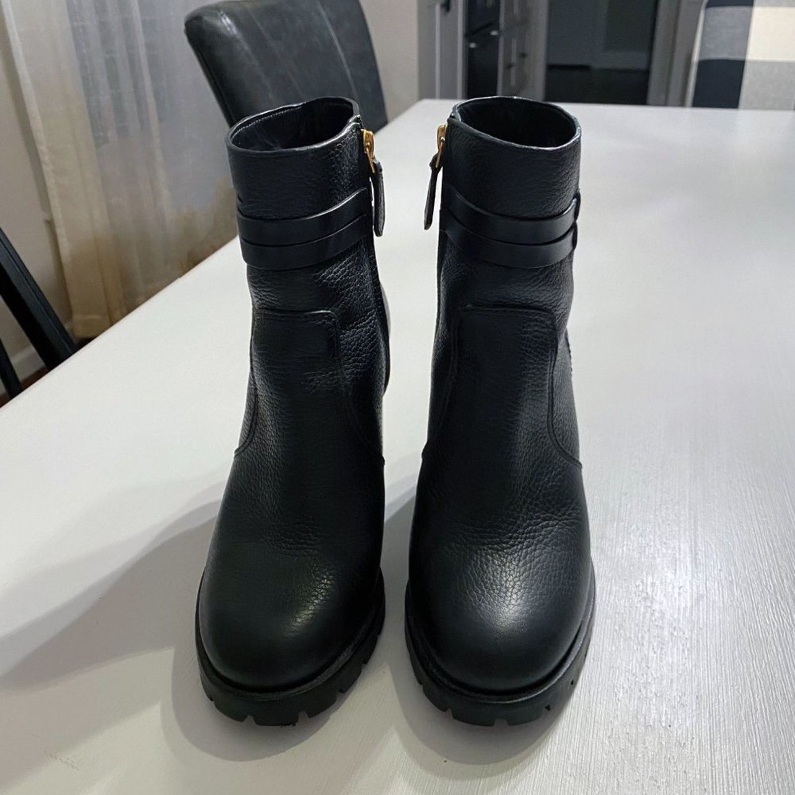 Tory Burch Women's Tory Burch Leigh Lug Sole Black Boots US Size 7 M Size US 7 / IT 37 - 6 Thumbnail