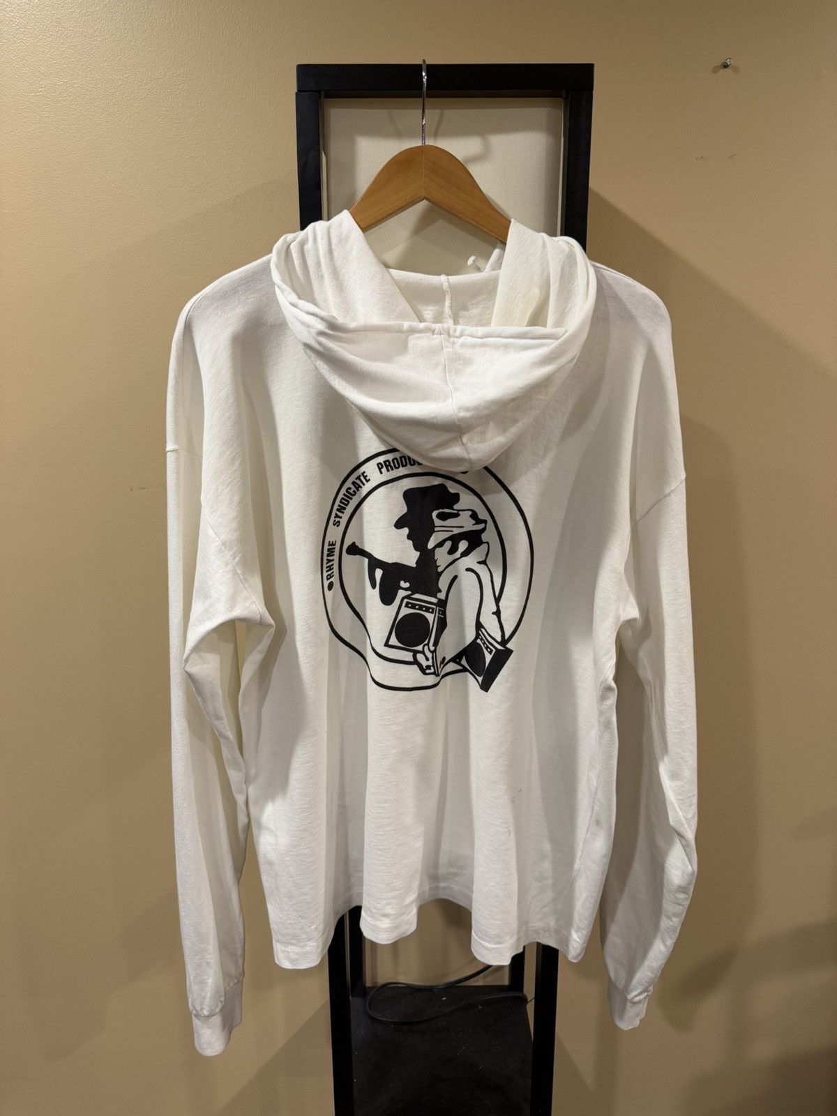 Vintage Vintage Ice-T Freedom of Speech 90’s White LS Hoodie T-Shirt Size US L / EU 52-54 / 3 - 16 Thumbnail