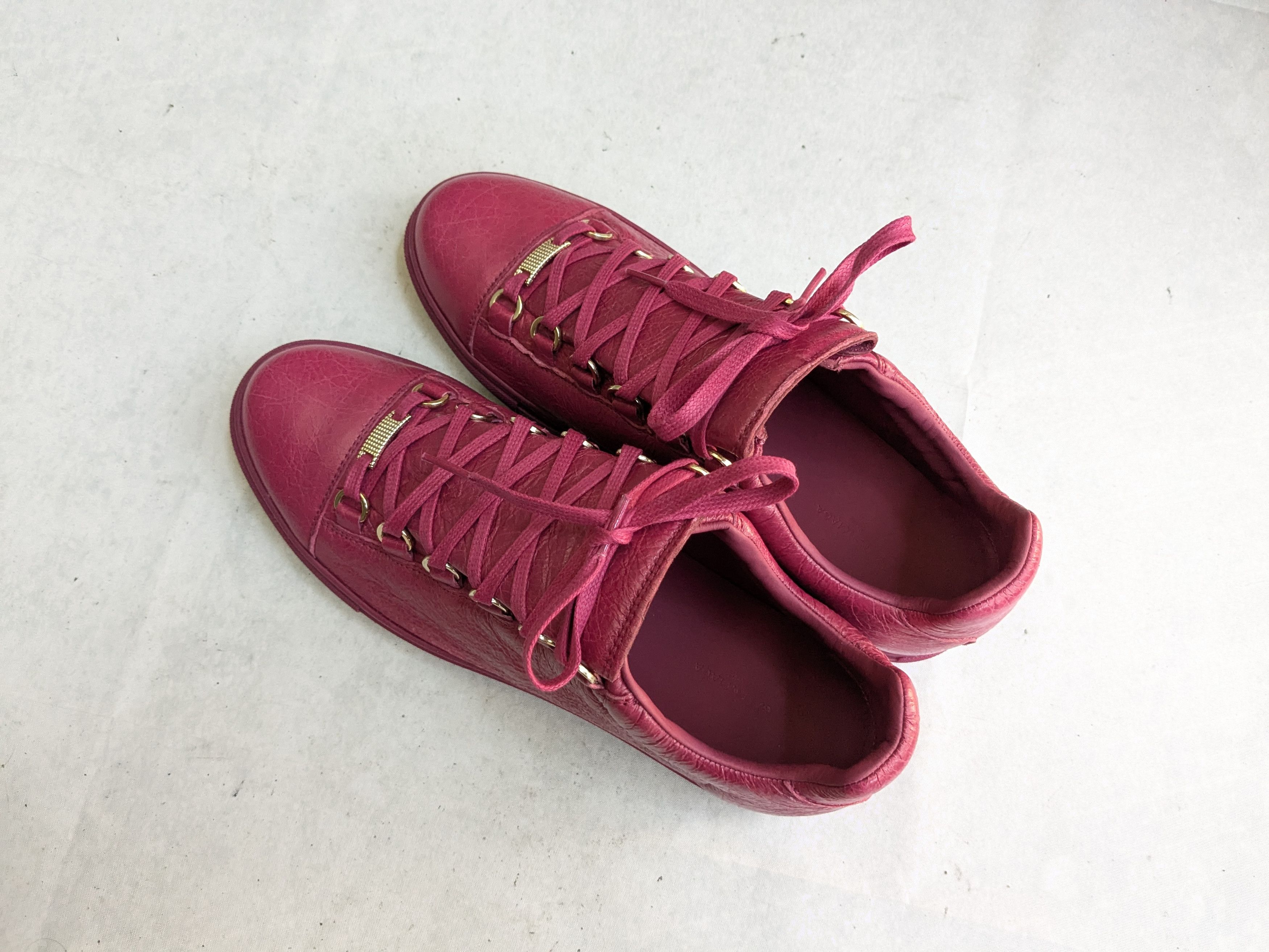 Balenciaga Balenciaga Arena Sneakers Pink Leather 10 Low Tops Size US 10 / EU 43 - 17 Thumbnail