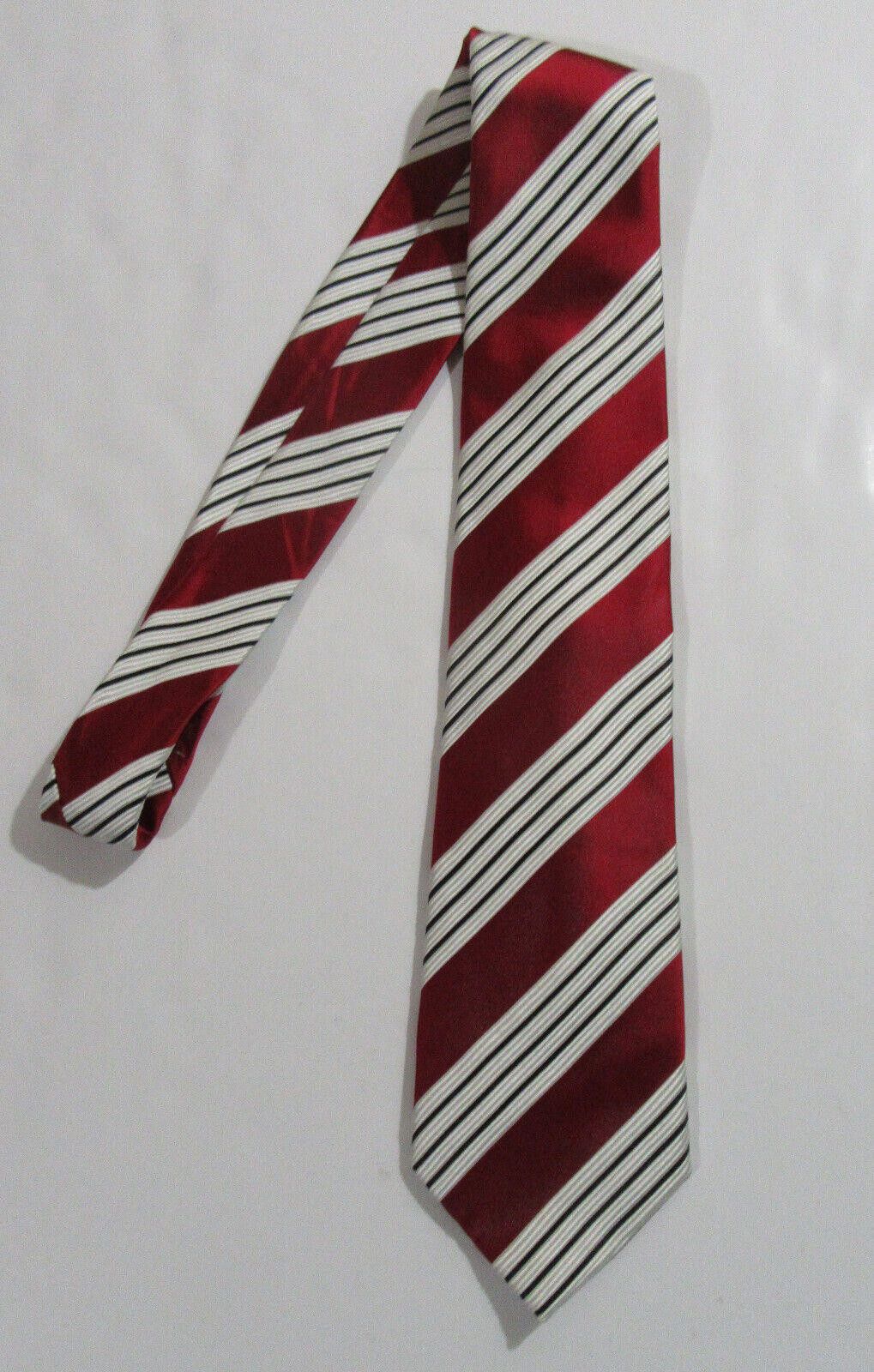 Designer Donald J. Trump Signature Collection Tie Burgundy Striped Size ONE SIZE - 1 Thumbnail