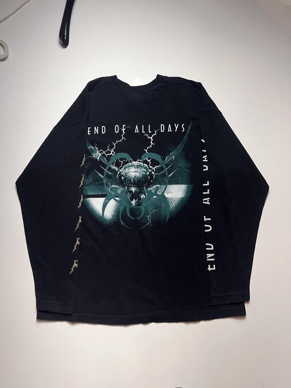 Band Tees 1990s screen stars rage end of all days long sleeve Size US XL / EU 56 / 4 - 3 Thumbnail