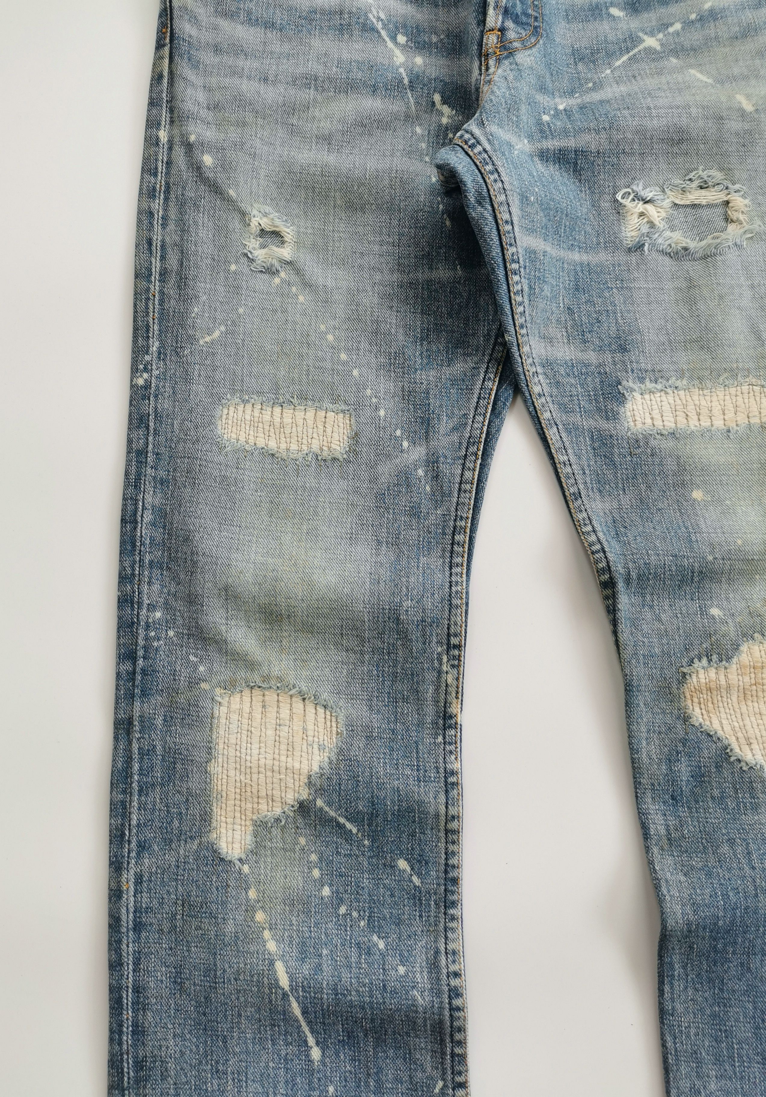 Johnbull vintage johnbull distressed boro denim jeans Size US 30 / EU 46 - 4 Thumbnail