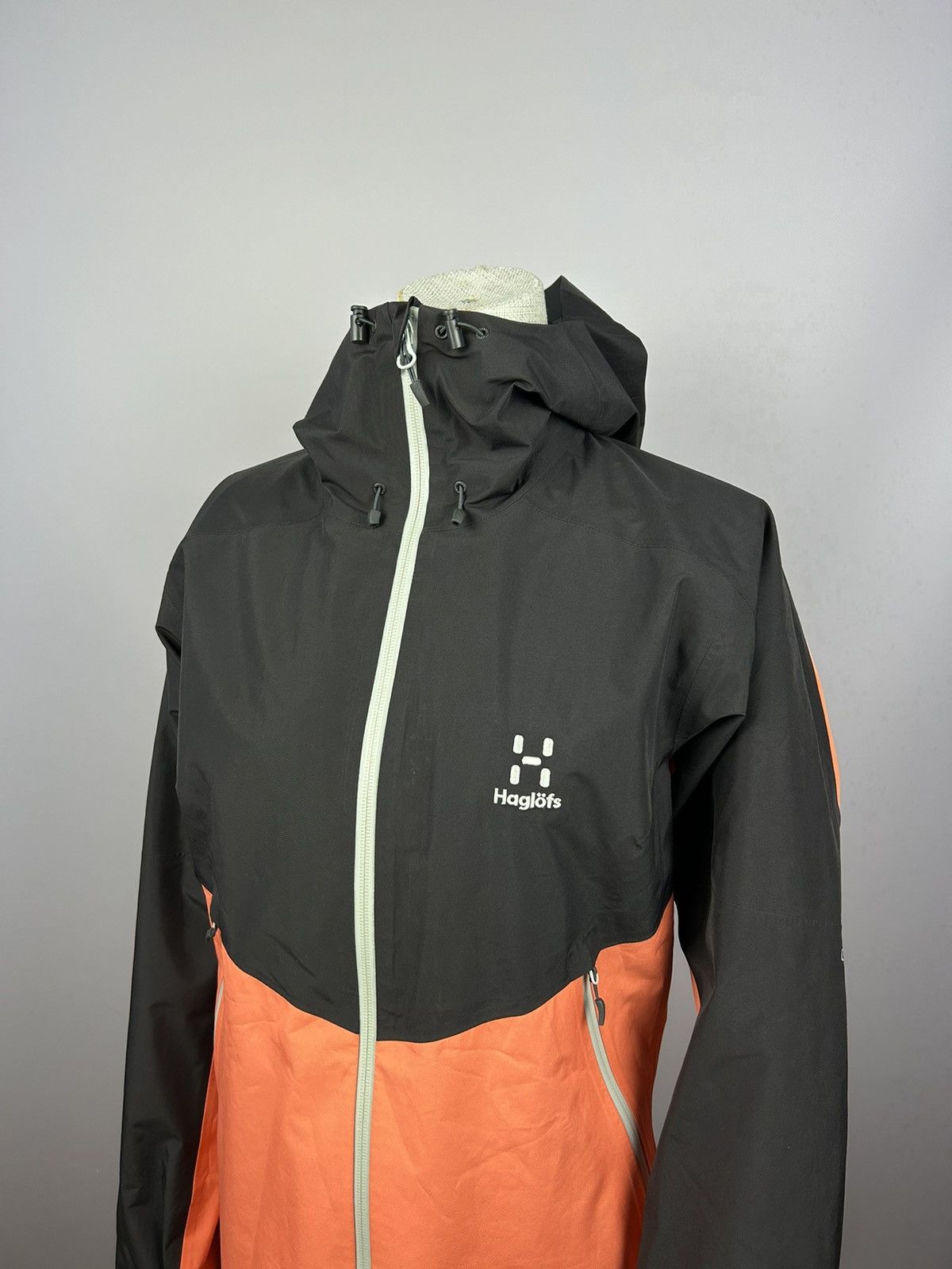 Goretex × Haglofs Haglofs Zodiac II GORE-TEX Jacket Orange Grey Outdoor Coat Size M / US 6-8 / IT 42-44 - 2 Thumbnail
