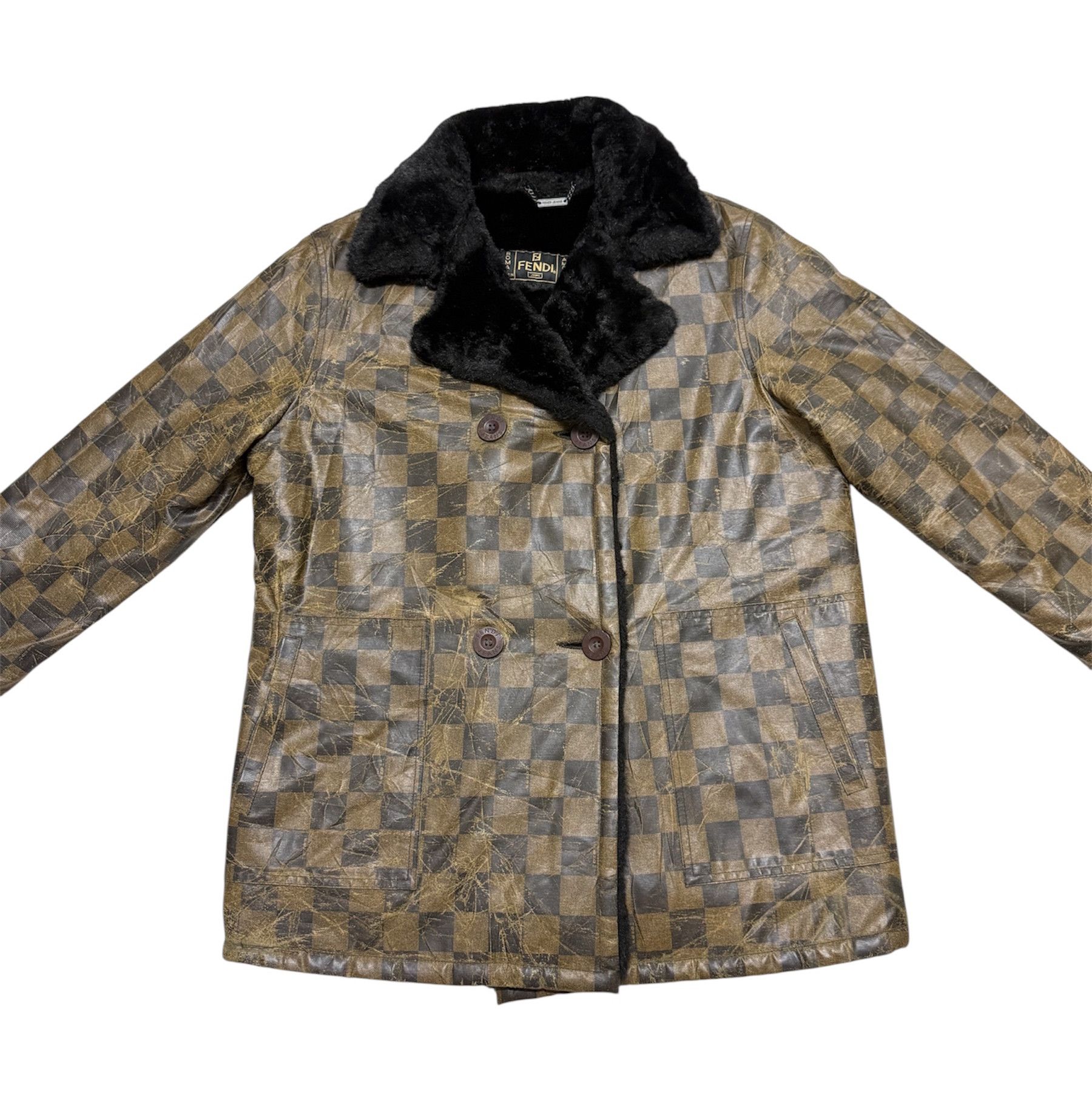 Fendi Fendi Monogram Shearling Distressed Jacket Size US S / EU 44-46 / 1 - 8 Thumbnail