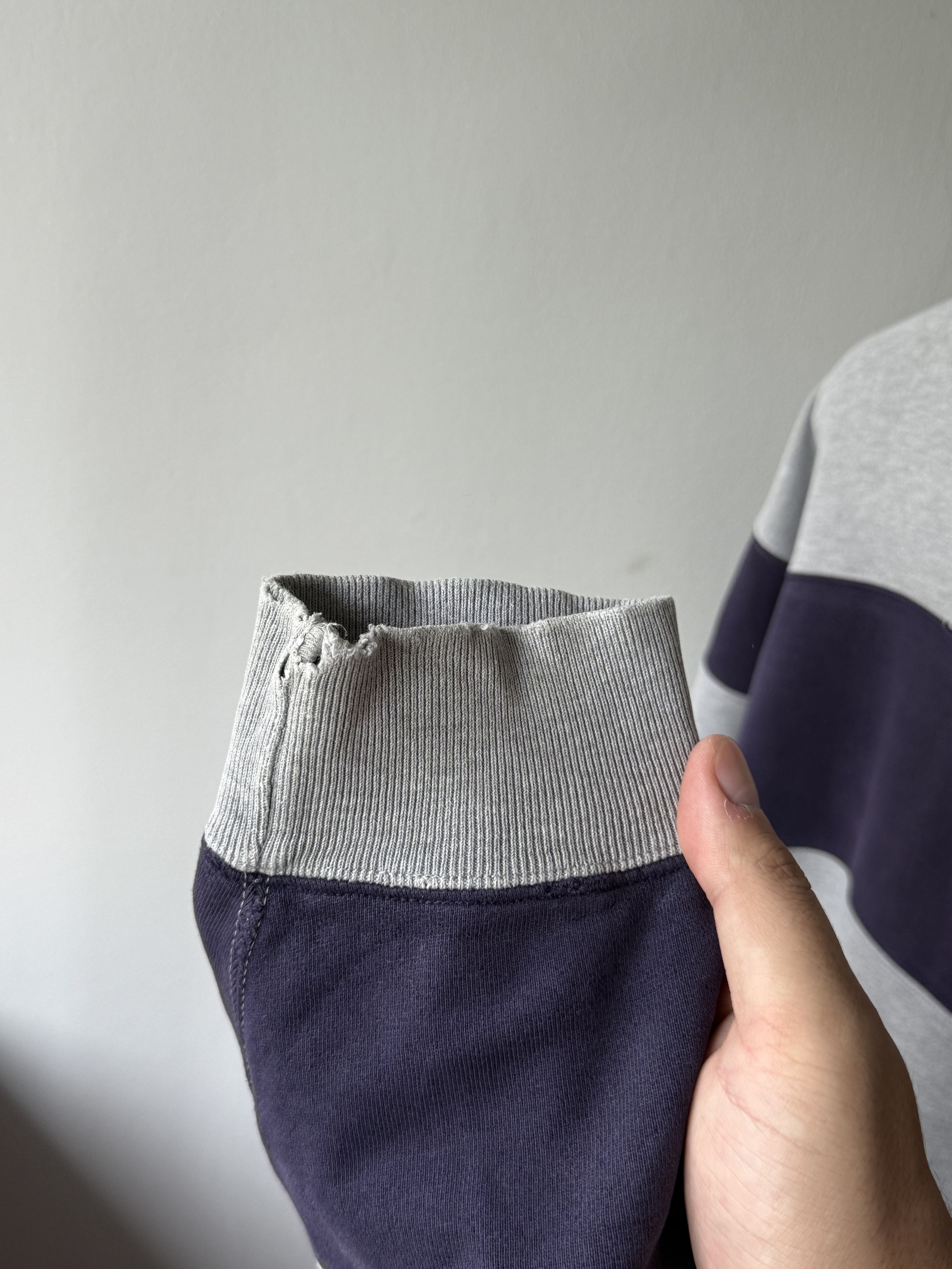 Polo Ralph Lauren Vintage 90's Polo Ralph Lauren Blue Gray Striped Sweatshirt Size US L / EU 52-54 / 3 - 13 Thumbnail