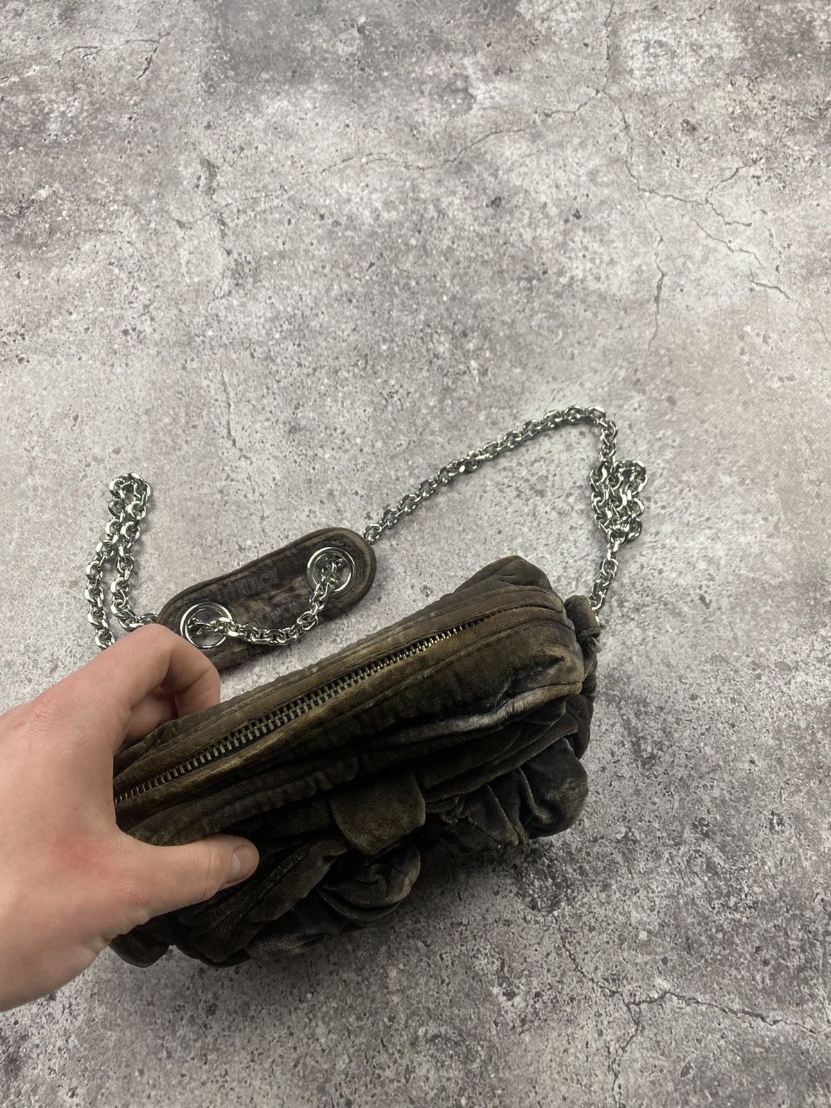 Juicy Couture × Vintage VINTAGE VELOUR JUICY COUTURE 2000s RARE BROWN BAG TRASHED Size ONE SIZE - 5 Thumbnail
