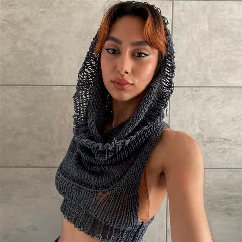 Handmade × Vintage Streetwear Knitted Crochet Tank Top Y2k Size S / US 4 / IT 40 - 1 Thumbnail