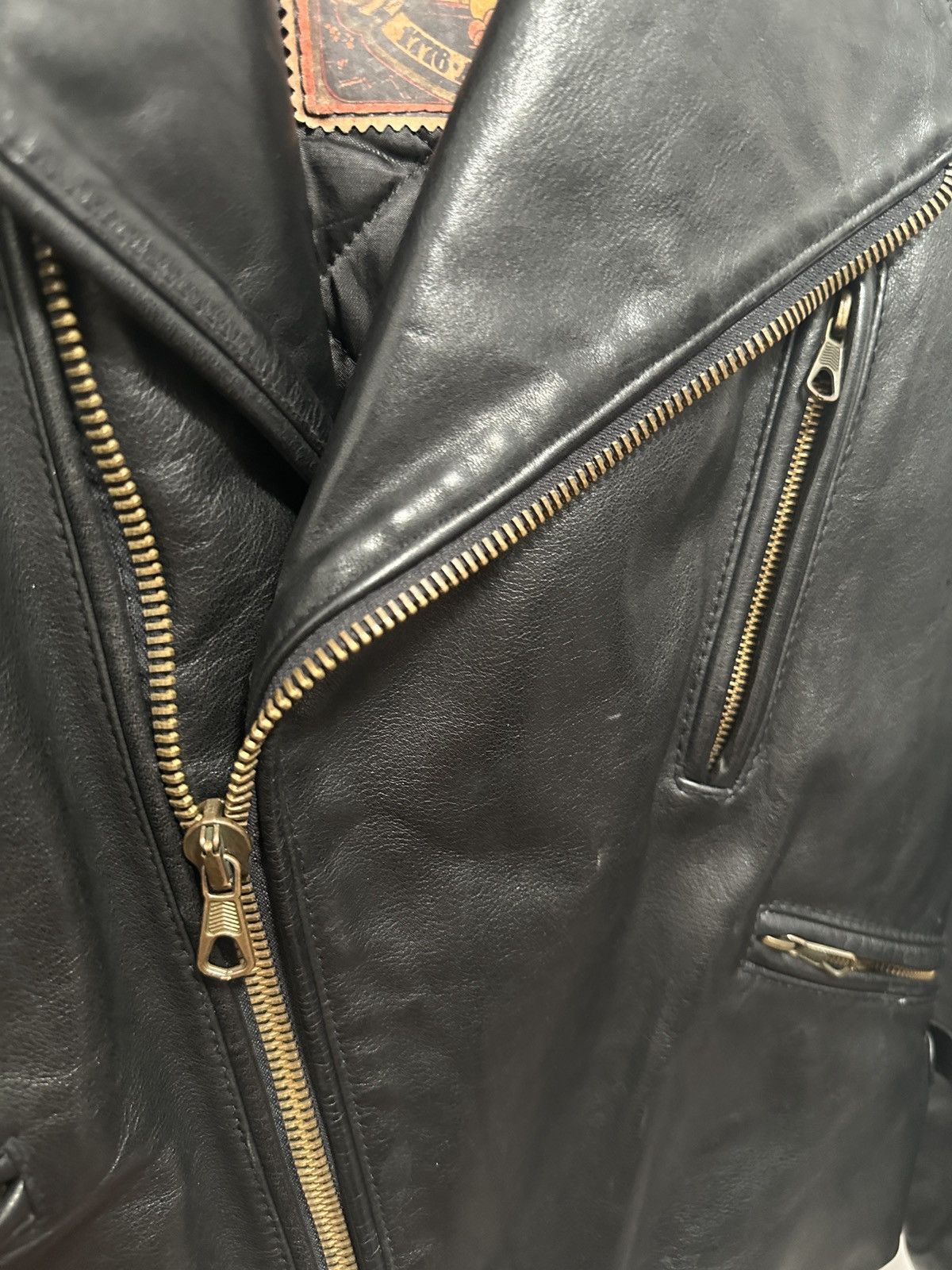 Genuine Leather × Vintage Vintage 70s Leather Biker Jacket Size US M / EU 48-50 / 2 - 5 Thumbnail
