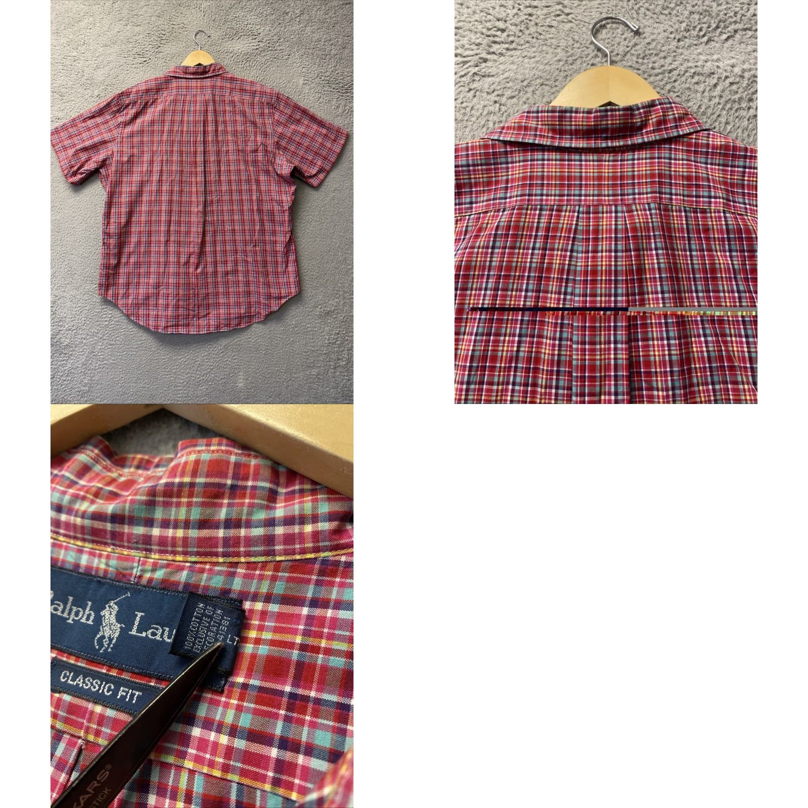 Ralph Lauren Ralph Lauren Button-Down Shirt Mens XL Red Plaid Classic Short Sleeves Polo Pony Logo Embroidered Signature Accent Size US XL / EU 56 / 4 - 8 Thumbnail