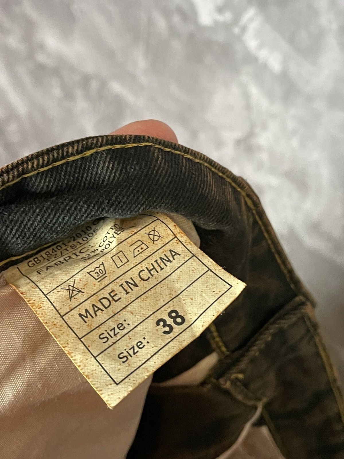 Japanese Brand × Vintage Vintage Baggy Y2K Crazy Dyed Brown Jeans Jaded London Style Size US 38 / EU 54 - 9 Thumbnail