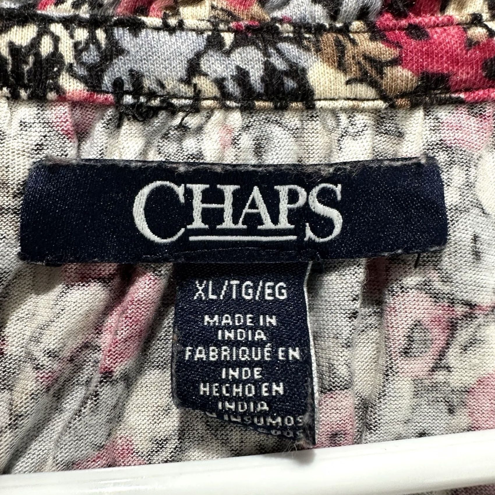 Chaps Chaps Ralph Lauren Blouse Womens XL Pink Floral Ruffle Sleeve Keyhole Neck Top Size XL / US 12-14 / IT 48-50 - 5 Thumbnail