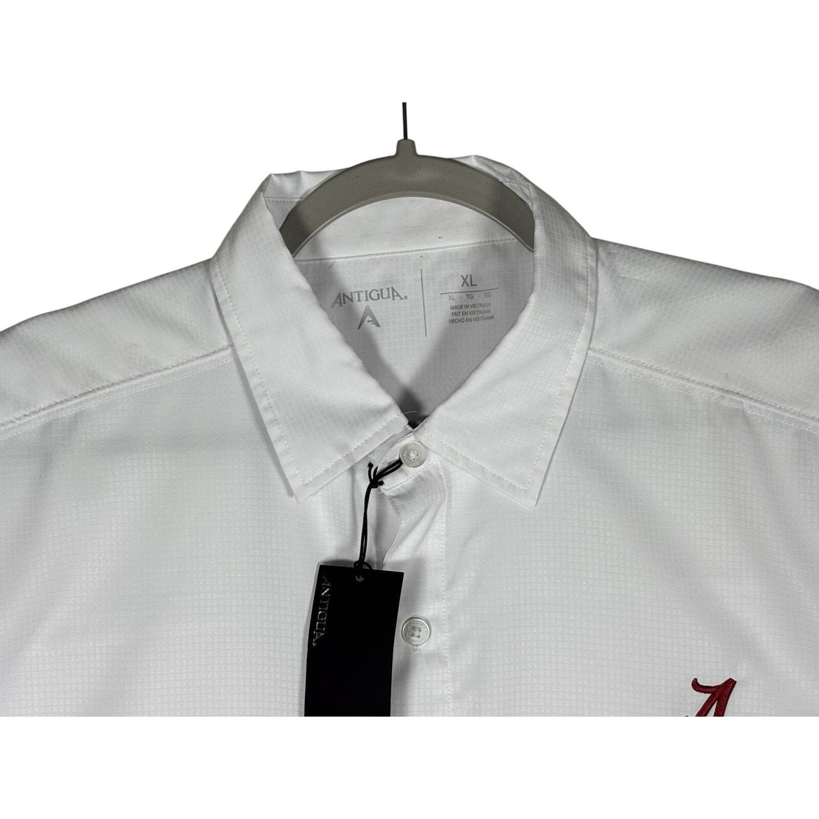 Antigua Antigua Alabama Crimson Tide White XL Button Up Shirt NWT Size US XL / EU 56 / 4 - 5 Thumbnail