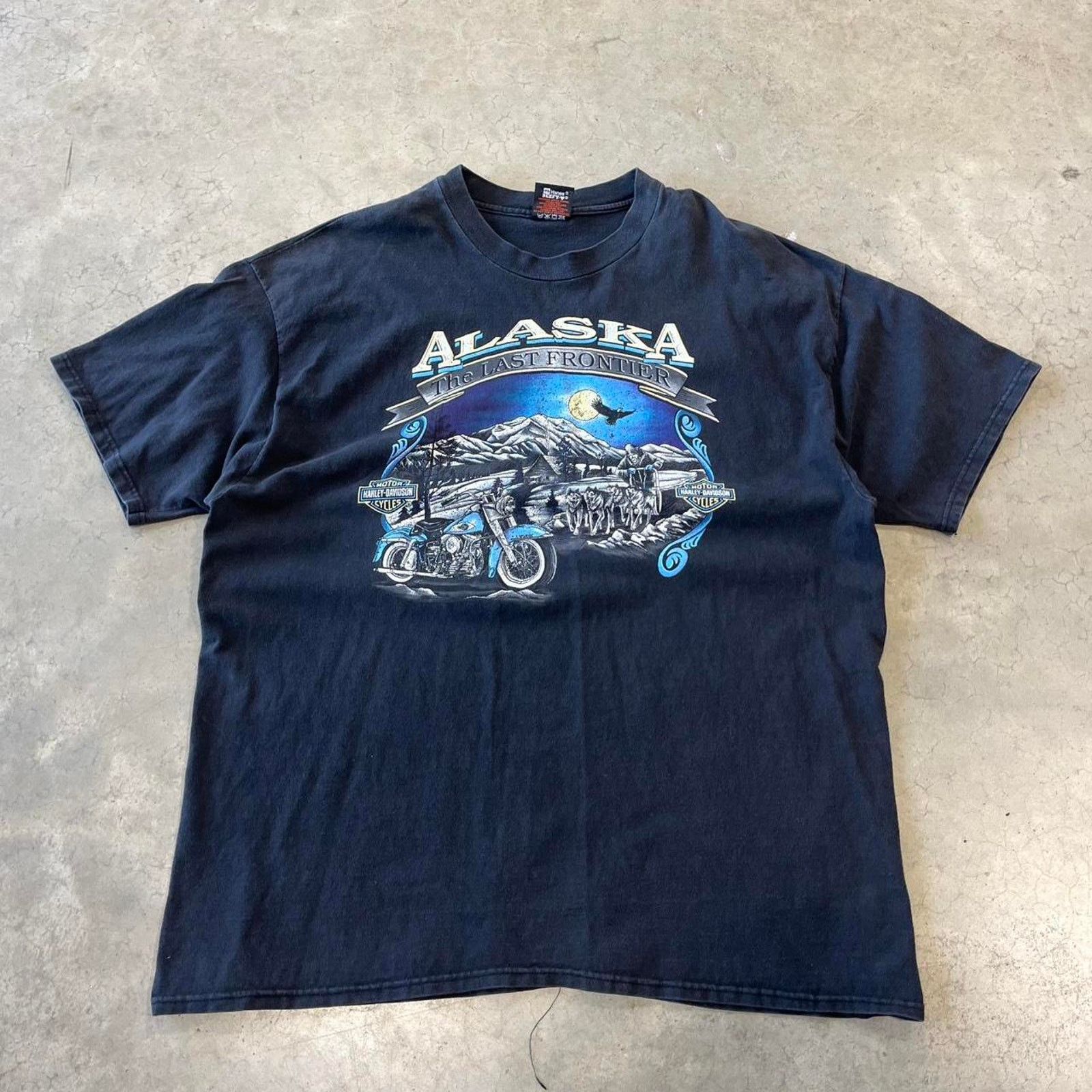 Harley Davidson Vintage 1990s alaska harley graphic tee Size US XL / EU 56 / 4 - 2 Thumbnail
