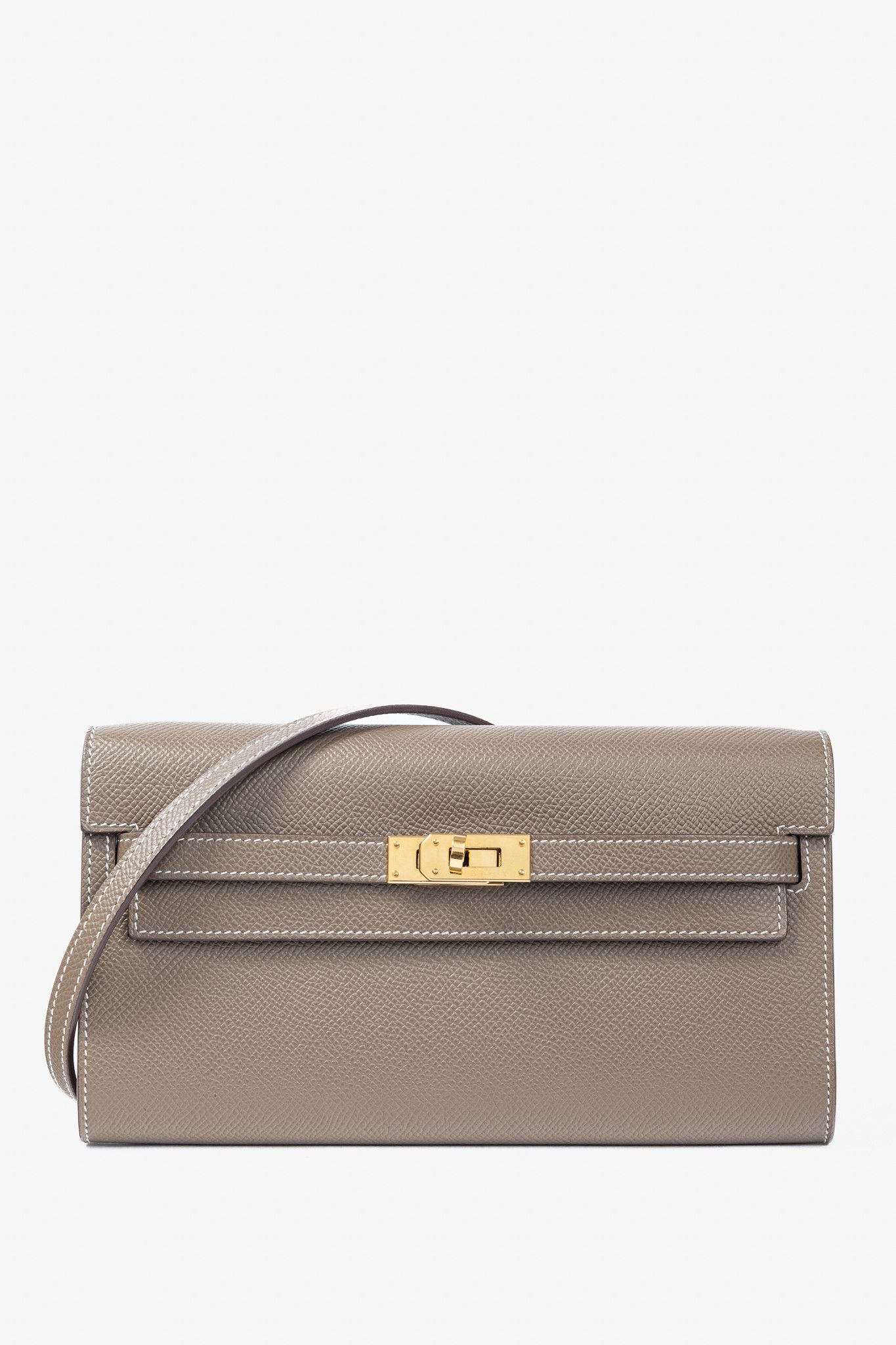 Hermes Hermes Kelly To Go Etoupe Epsom Leather GHW Wallet Size ONE SIZE - 1 Thumbnail