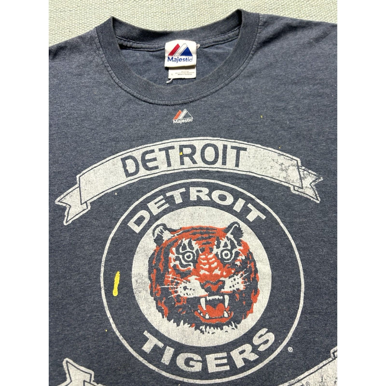 MLB VINTAGE Detroit Tigers MLB Grunge T-Shirt Gray Large Men Size US L / EU 52-54 / 3 - 5 Thumbnail