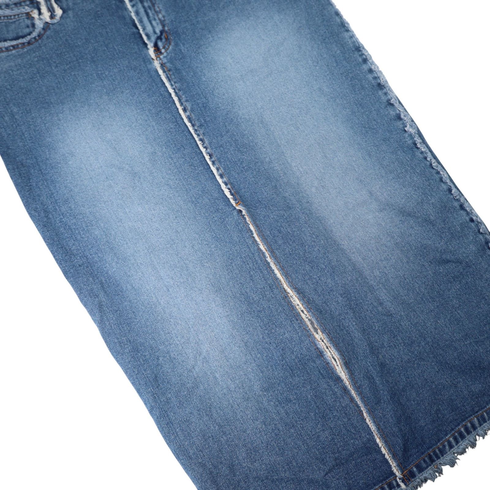 Vintage Vintage Y2k Zana Di Denim Frayed Edge Maxi Skirt Size 32" / US 10 / IT 46 - 3 Thumbnail
